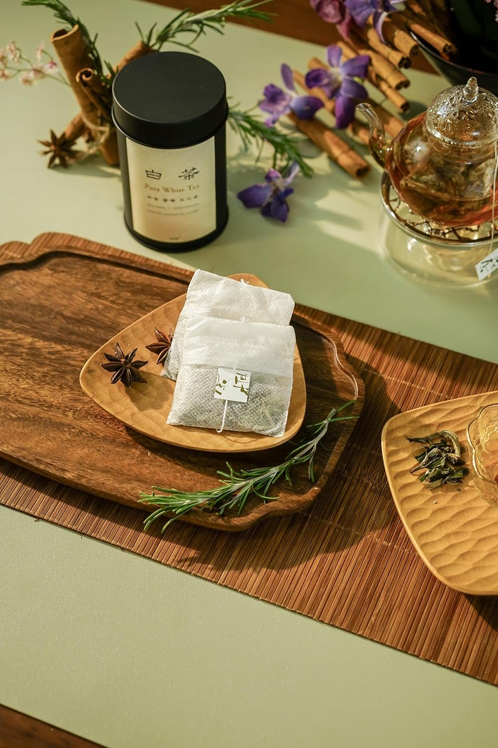 Premium White Tea Blend – Fujian Zhenghe & Yunnan Ancient Tree, Natural Honey-Like Sweetness, Orchid Aroma, 15 Eco-Friendly PLA Tea Bags, Golden Brew, No Added Sugar, Organic & Healthy