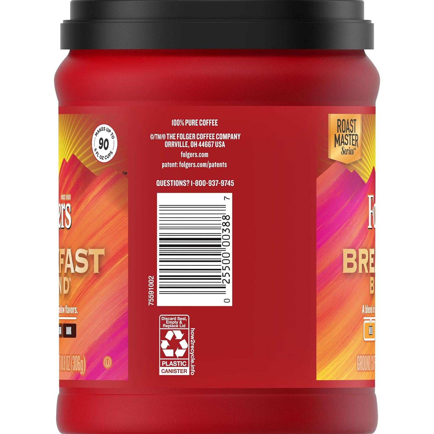 Folgers Breakfast Blend Mild Roast Ground Coffee, 10.8 Ounces