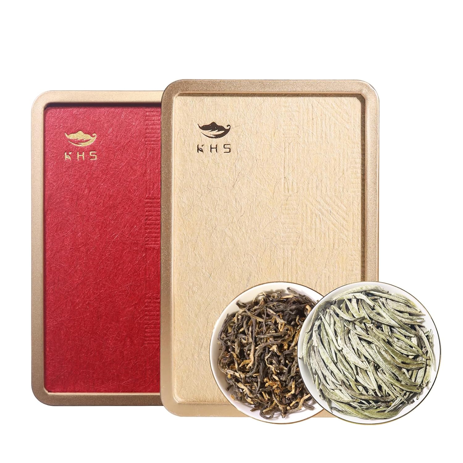 KHS Organic Silver Needle White Tea Grade AAA 70g, Organic Selenium Tea 90g, USDA Certified Chinese Yunnan White Tea Loose Leaf, No Dust Production Workshop