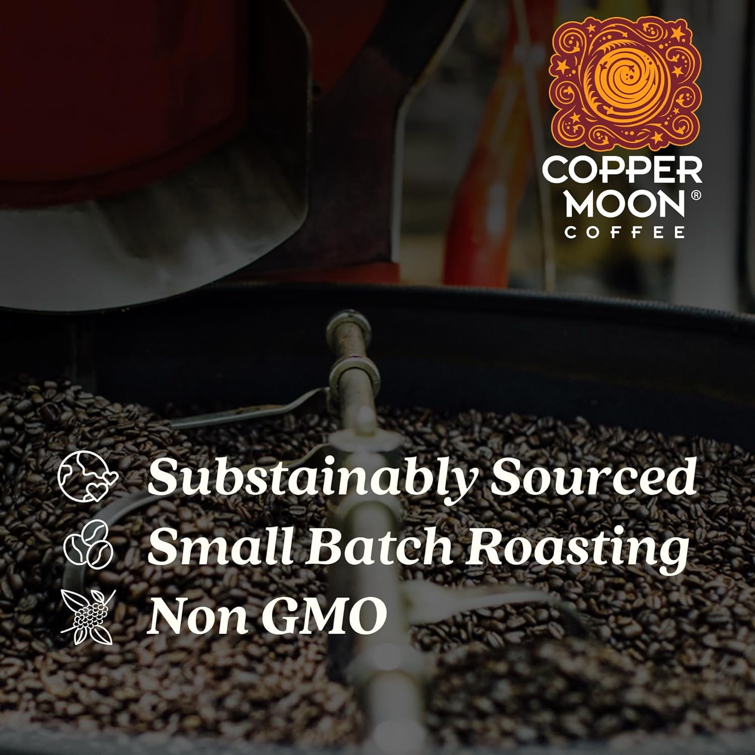 Copper Moon Medium Roast Ground Coffee, Caramel Vanilla Blend, 12 Ounce Bag