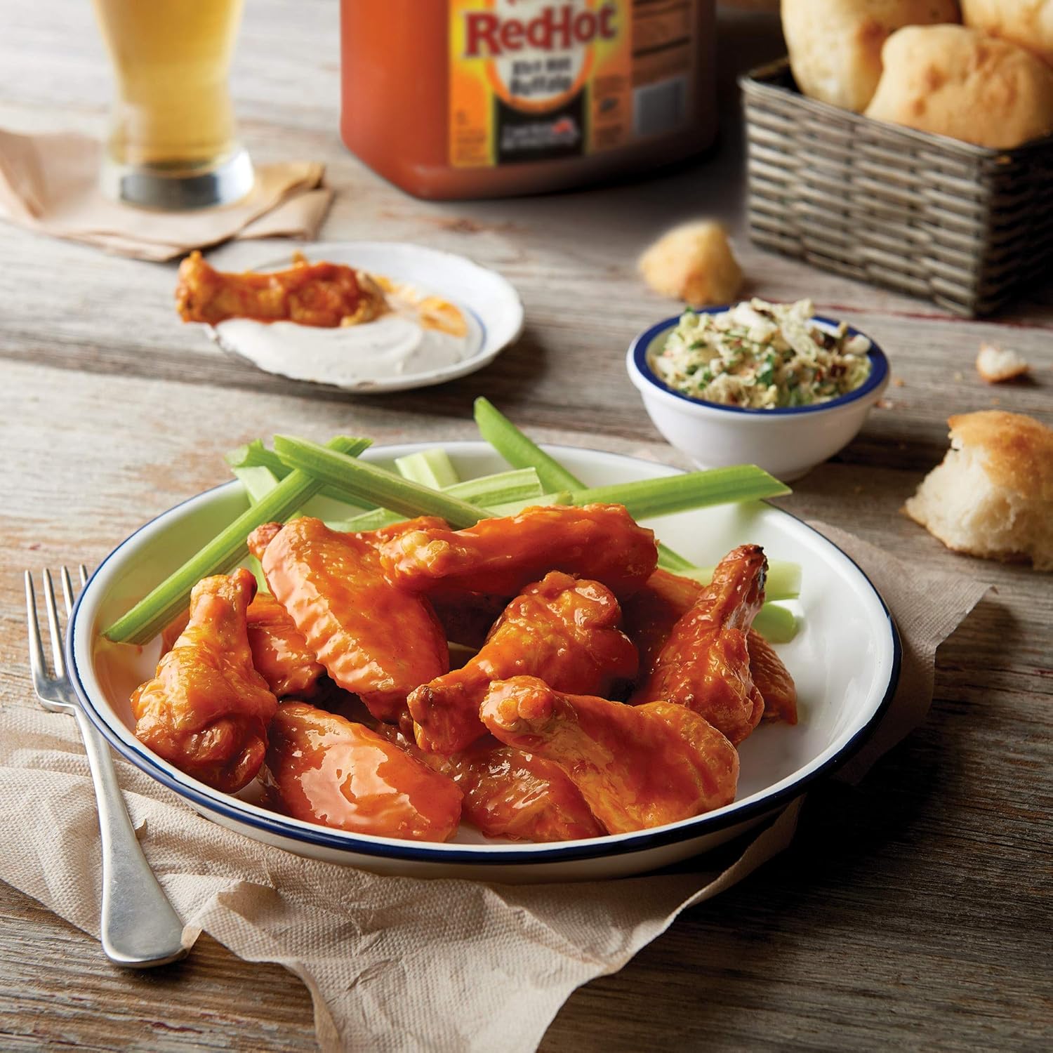 Frank's RedHot Xtra Hot Buffalo Wings Sauce, 1 gal - One Gallon Jug of Extra Hot Buffalo Wings Hot Sauce with 3x the Heat for Spicy Apps, Snacks, Sides and More