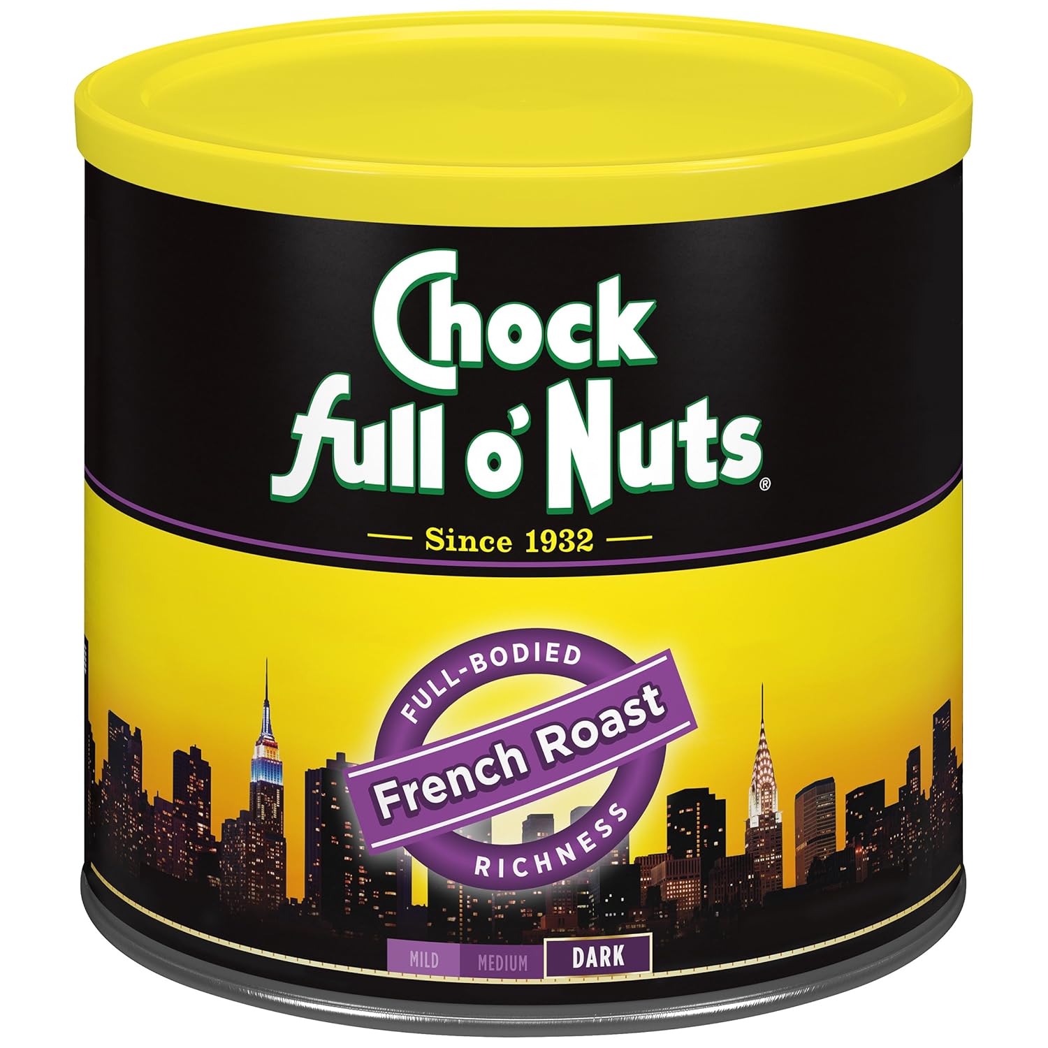 Chock Full o’Nuts Original Roast Ground Coffee, Medium Roast – Coffee Beans – Smooth, Full-Bodied Medium Blend with A Rich Flavor (26 Oz. Can)
