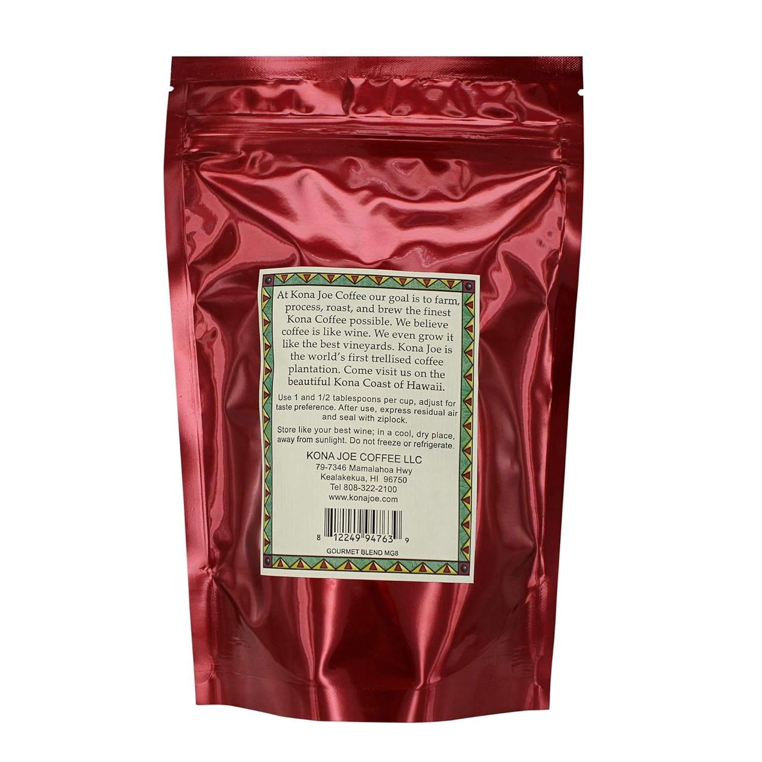 Kona Joe Gourmet Coffee Blend, Medium Roast Ground Coffee (8 oz)