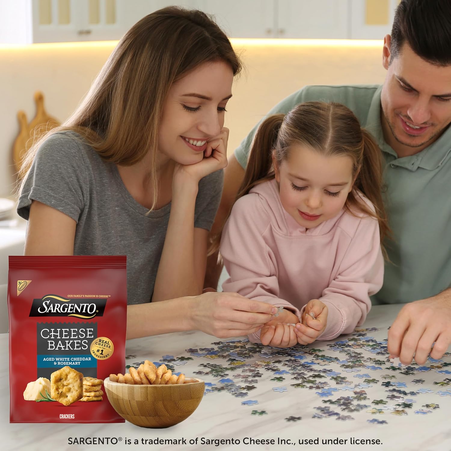 Sargento® Cheese Bakes Aged White Cheddar and Rosemary and Pepper Jack Crackers, Cheese Crackers Variety Pack (2 Flavors), 3 Bags