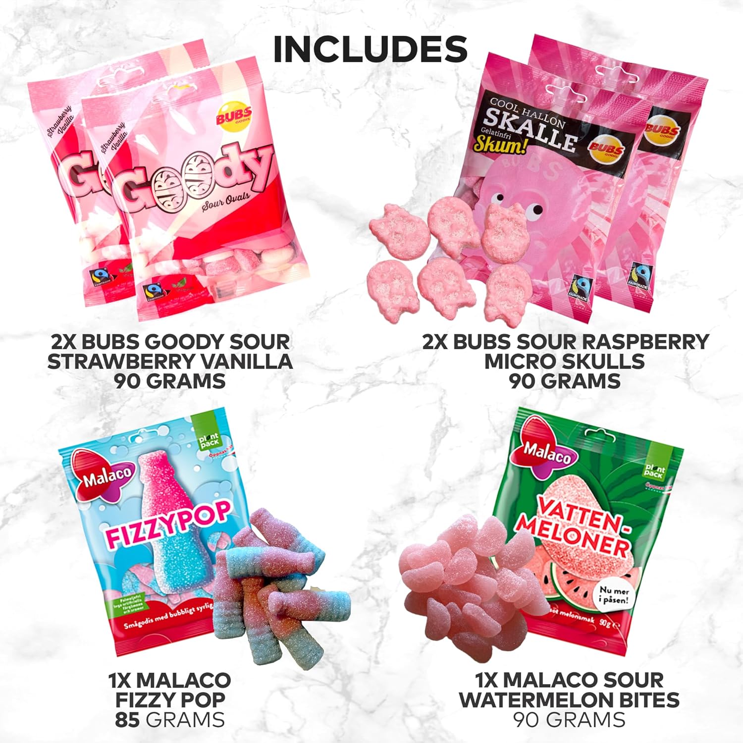 Swedish Candy Bubs Mix Sour and Sweet