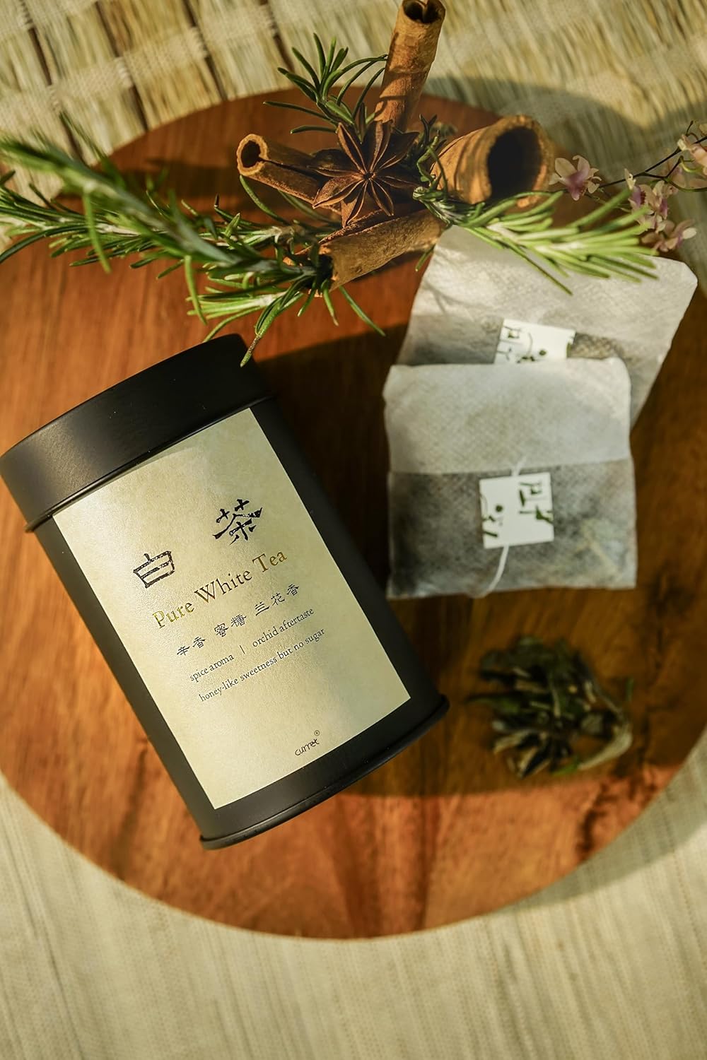 Premium White Tea Blend – Fujian Zhenghe & Yunnan Ancient Tree, Natural Honey-Like Sweetness, Orchid Aroma, 15 Eco-Friendly PLA Tea Bags, Golden Brew, No Added Sugar, Organic & Healthy