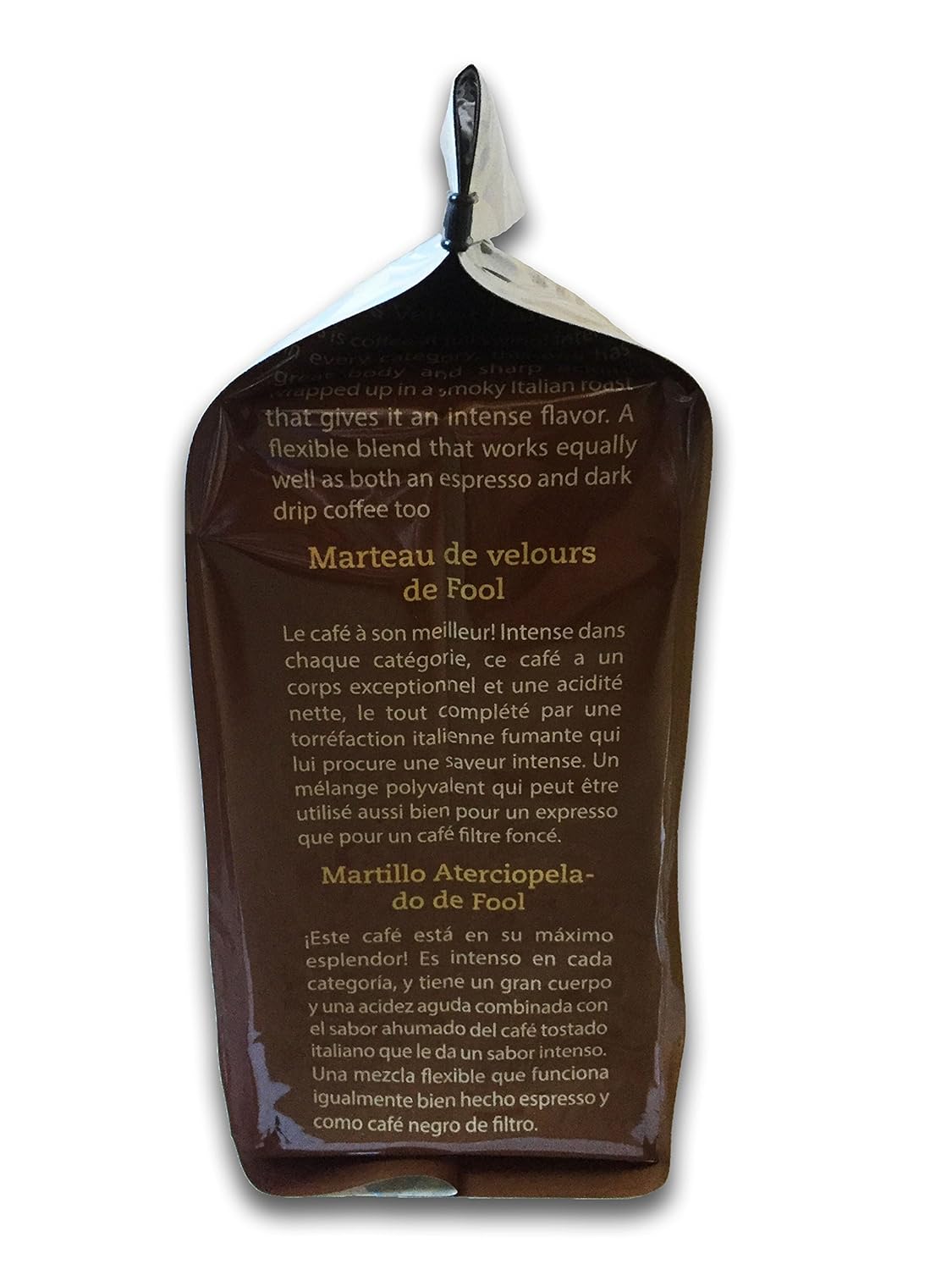 The Coffee Fool Organic Fair Trade Velvet Hammer, Espresso, 2 Pound