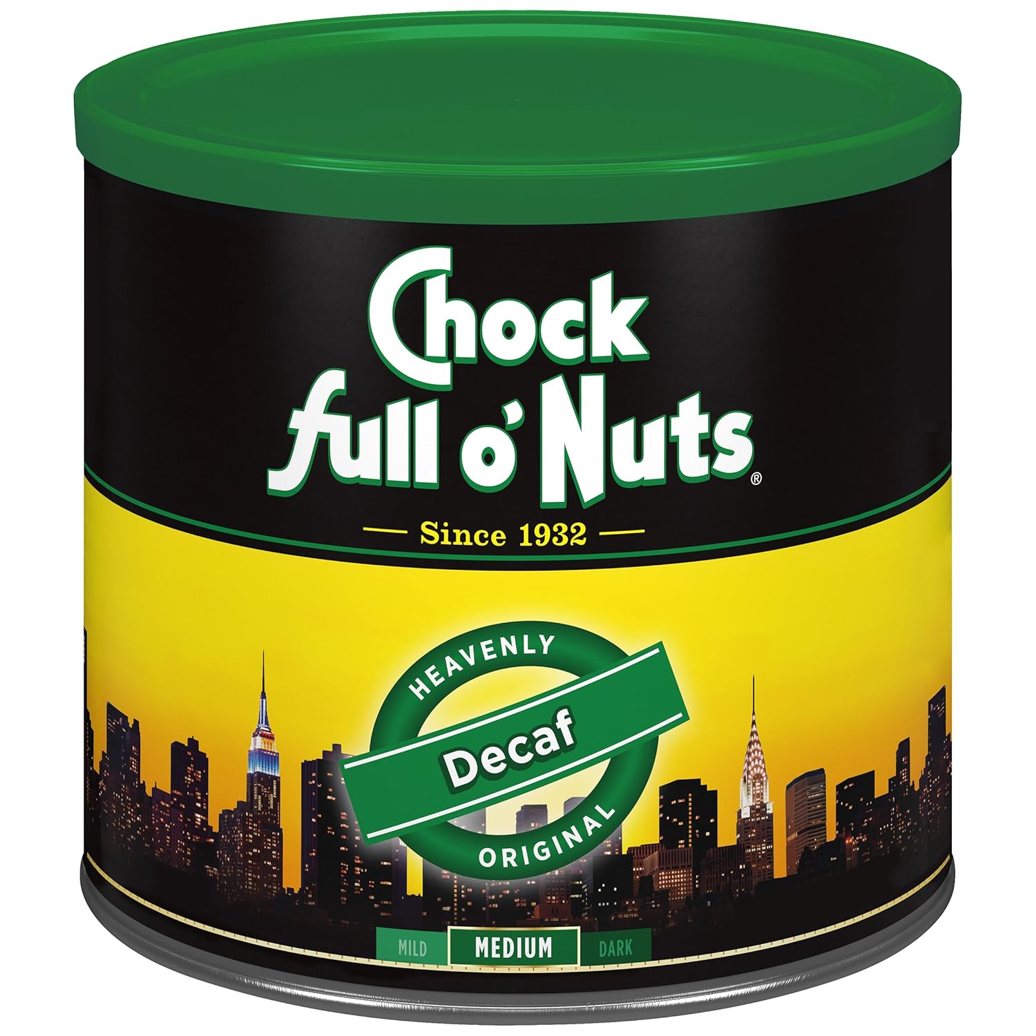 Chock Full o’Nuts Original Roast Ground Coffee, Medium Roast – Coffee Beans – Smooth, Full-Bodied Medium Blend with A Rich Flavor (26 Oz. Can)