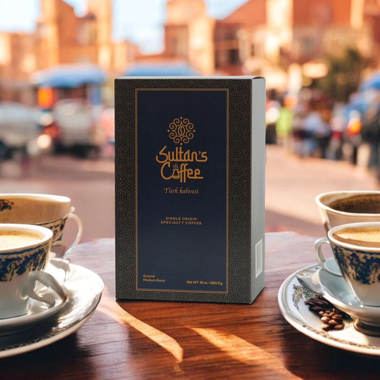 Sultan’s Coffee – Turkish Coffee | Finely Ground Arabica from El Salvador – Medium Roast, Rich Crema, Ideal for Cezve Brewing, 10 Ounces
