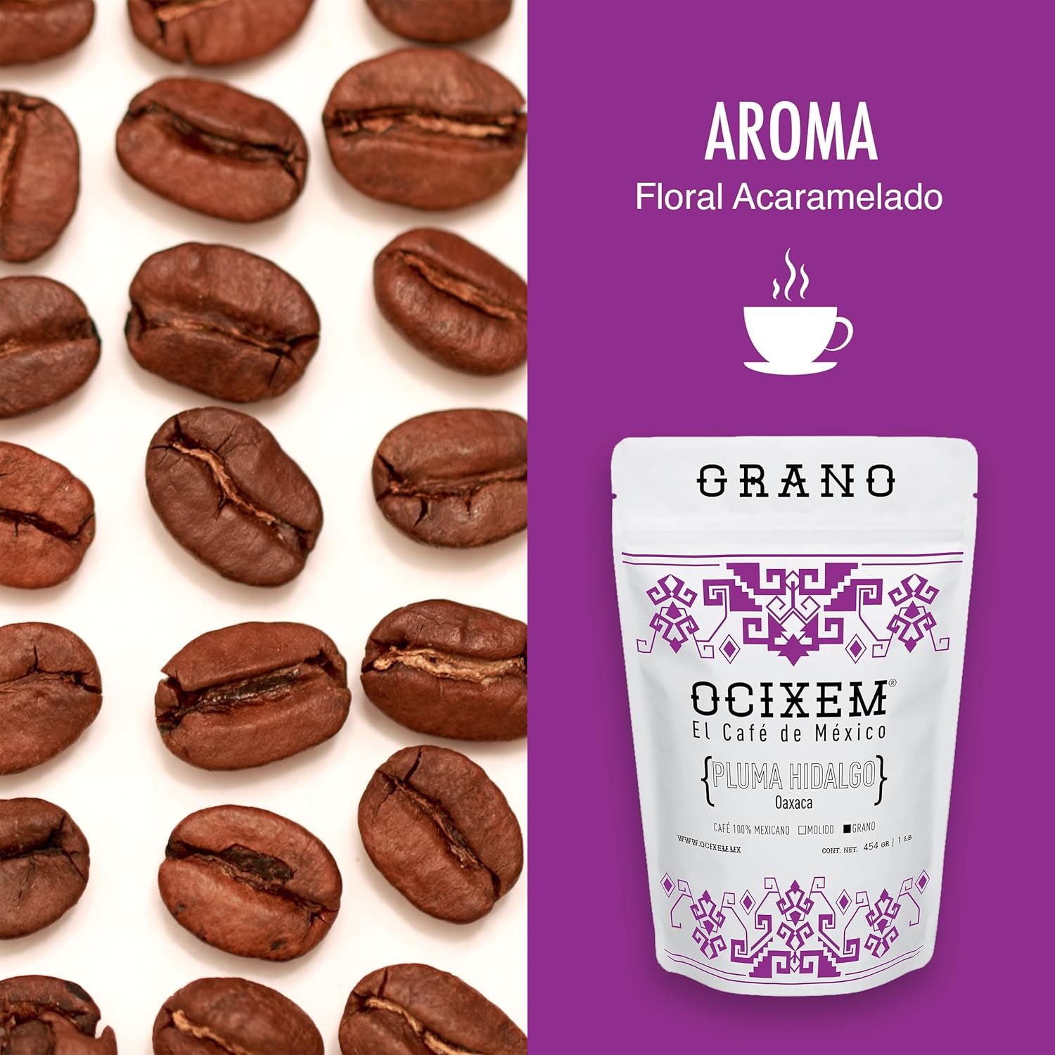 Café en Grano Pluma Hidalgo, Oaxaca, 454 gramos