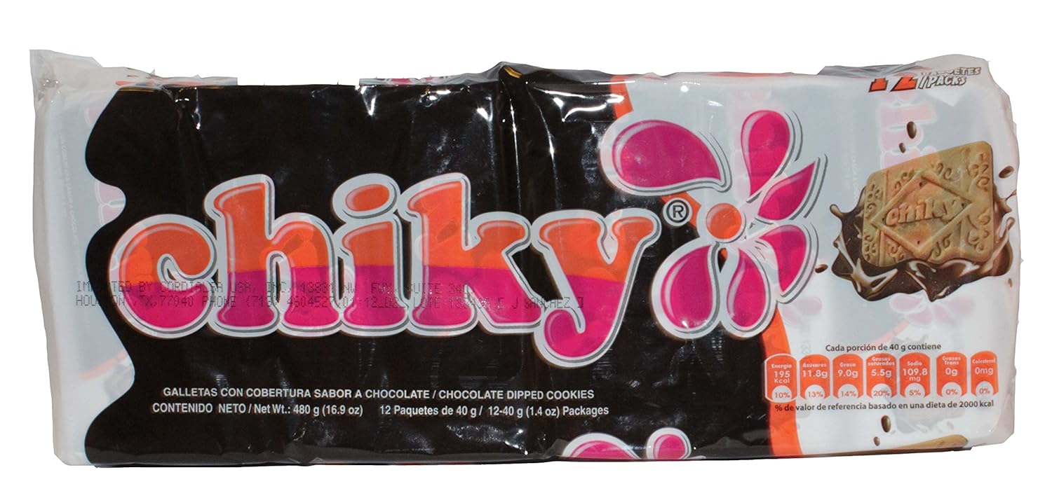 Pozuelo Chiky 16.9oz Cream Covered Cookies From Costa Rica (Pack of 3) (Chocolate)