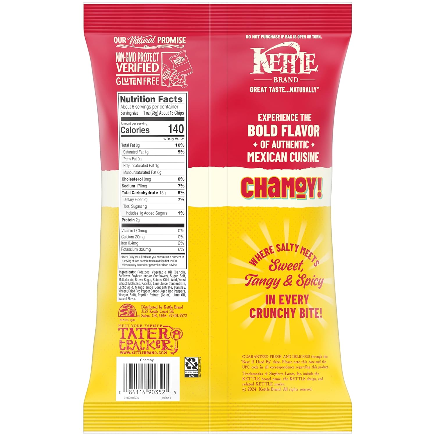 Kettle Brand Limited Edition Chamoy Flavored Potato Chips, 6.5 Oz Bag