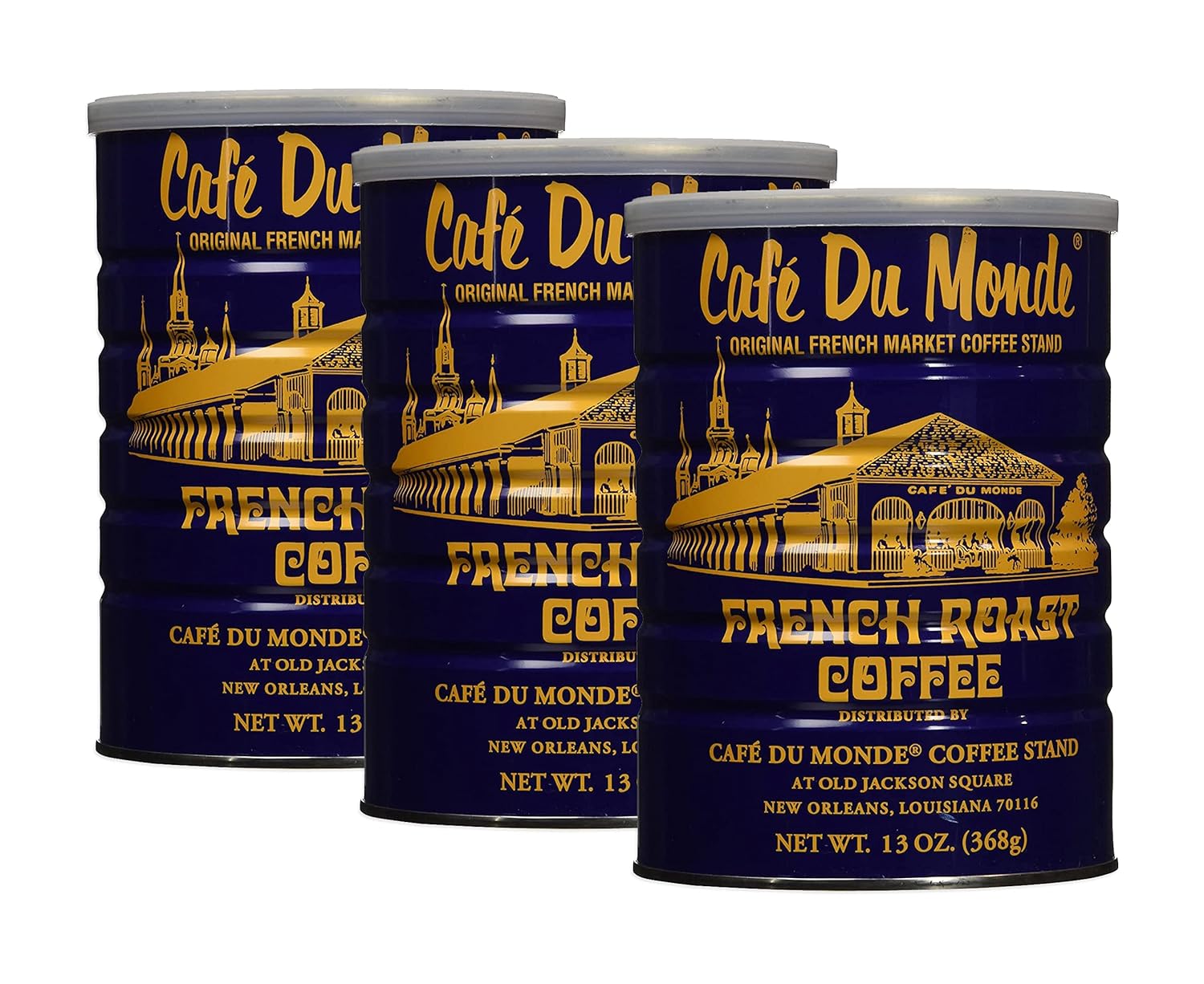 Cafe Du Monde French Roast Dark Coffee, 13 Ounce-SET OF 3