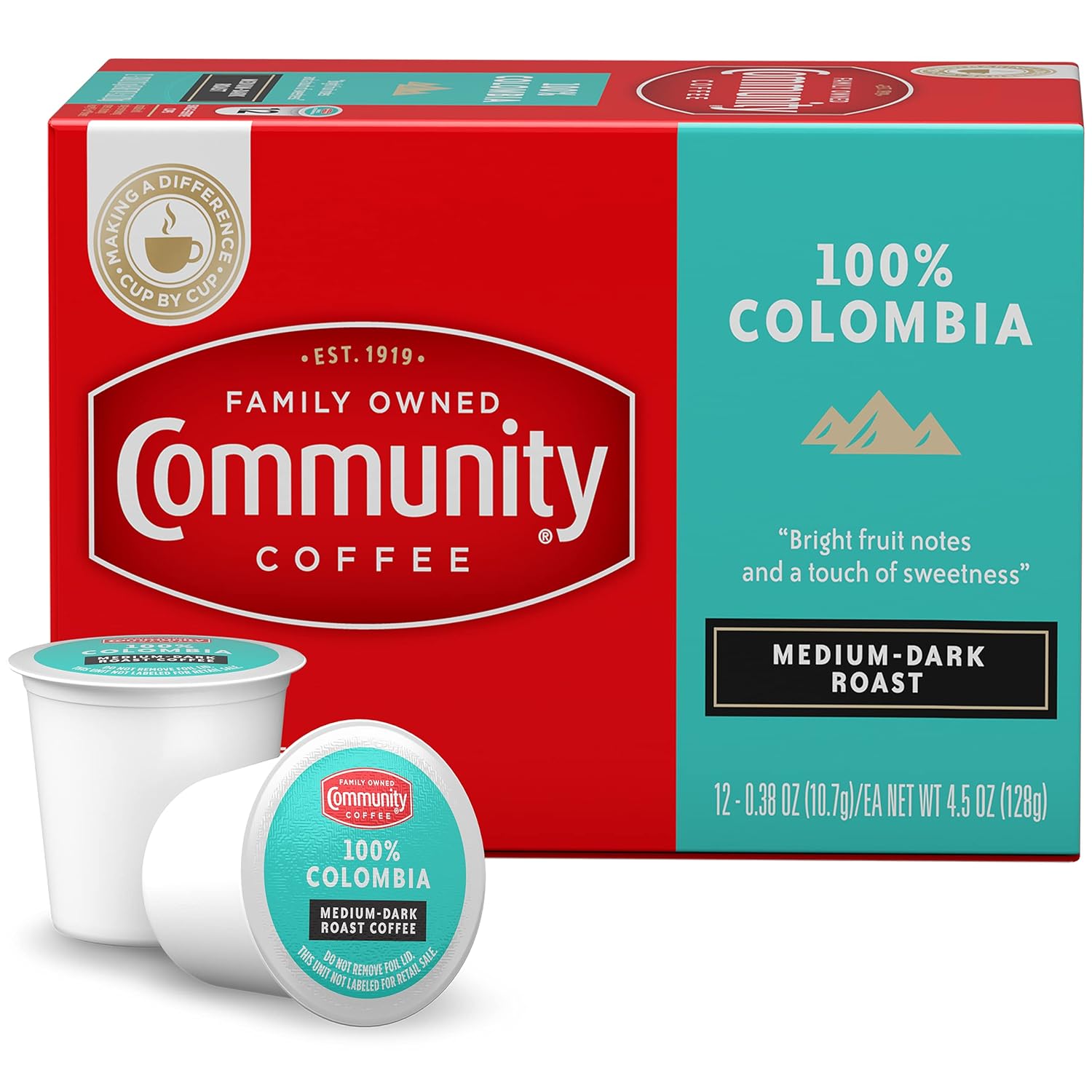 Community Coffee Breakfast Blend, Medium Roast, Single-Serve Keurig K-Cup Pods, 32 Count (Pack of 4)