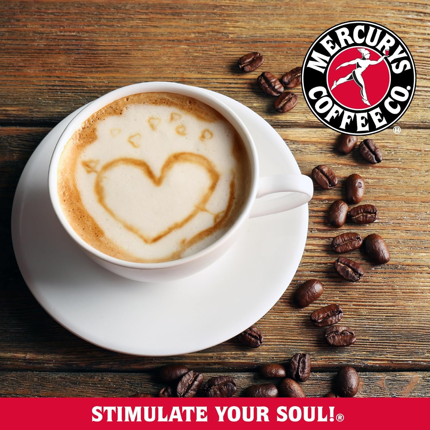 Mercurys Coffee Co. Higher Caff Coffee – Extra Caffeine, Bold & Smooth Roast, 100% Organic Central American Coffee blended with a Higher Caffiene African Coffee, 12oz Whole Bean Bag