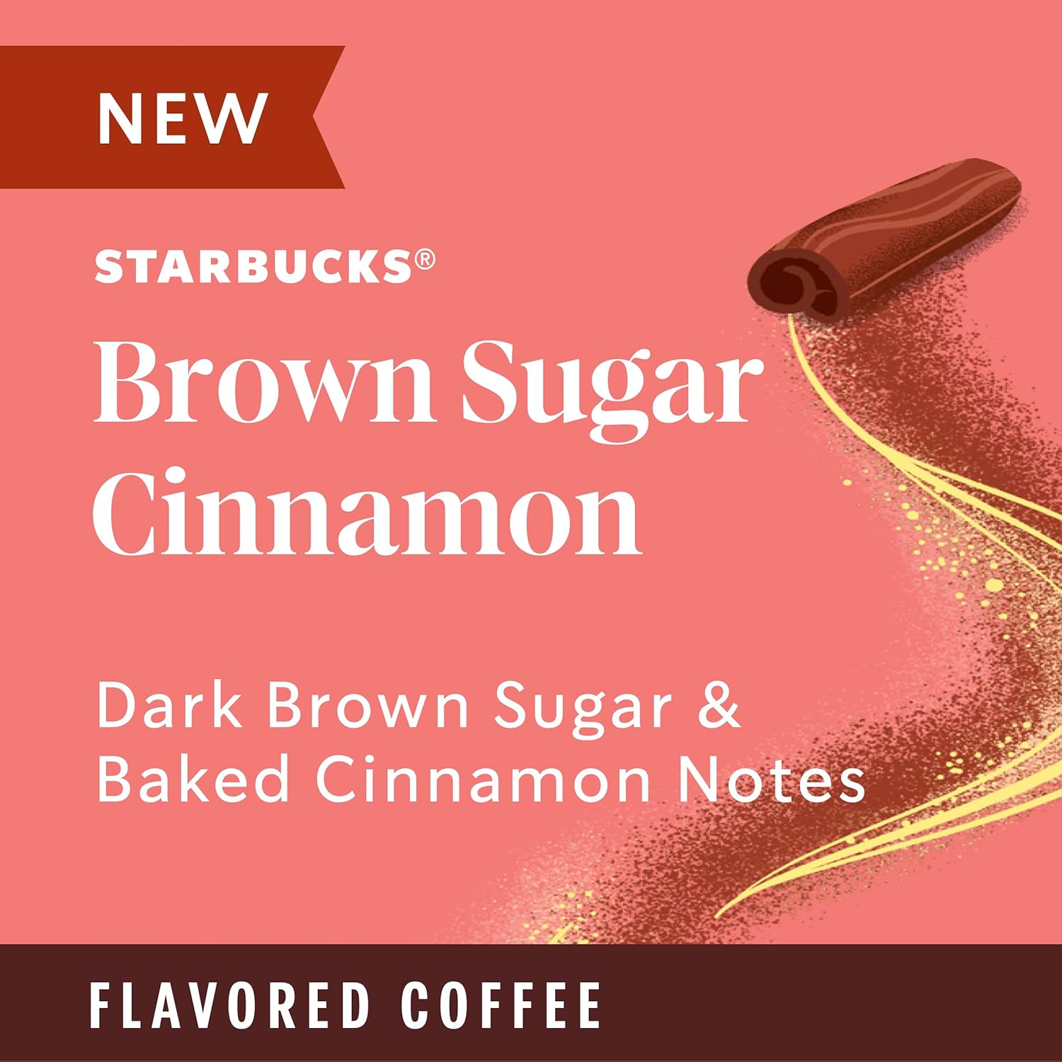 Starbucks Ground Coffee, Brown Sugar Cinnamon Naturally Flavored Coffee, 100% Arabica, Limited Edition, 6 Bags (11 Oz Each)