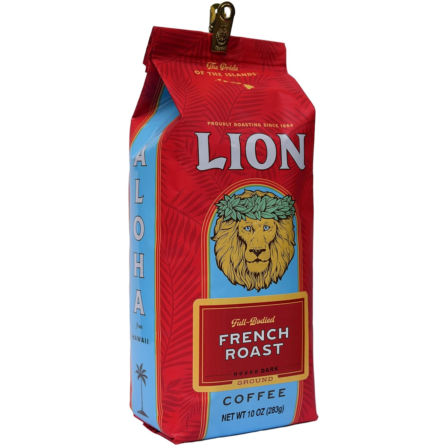 Lion Coffee French Roast, Dark Roast Ground Coffee, A Taste of Aloha - 10 Ounce Bag