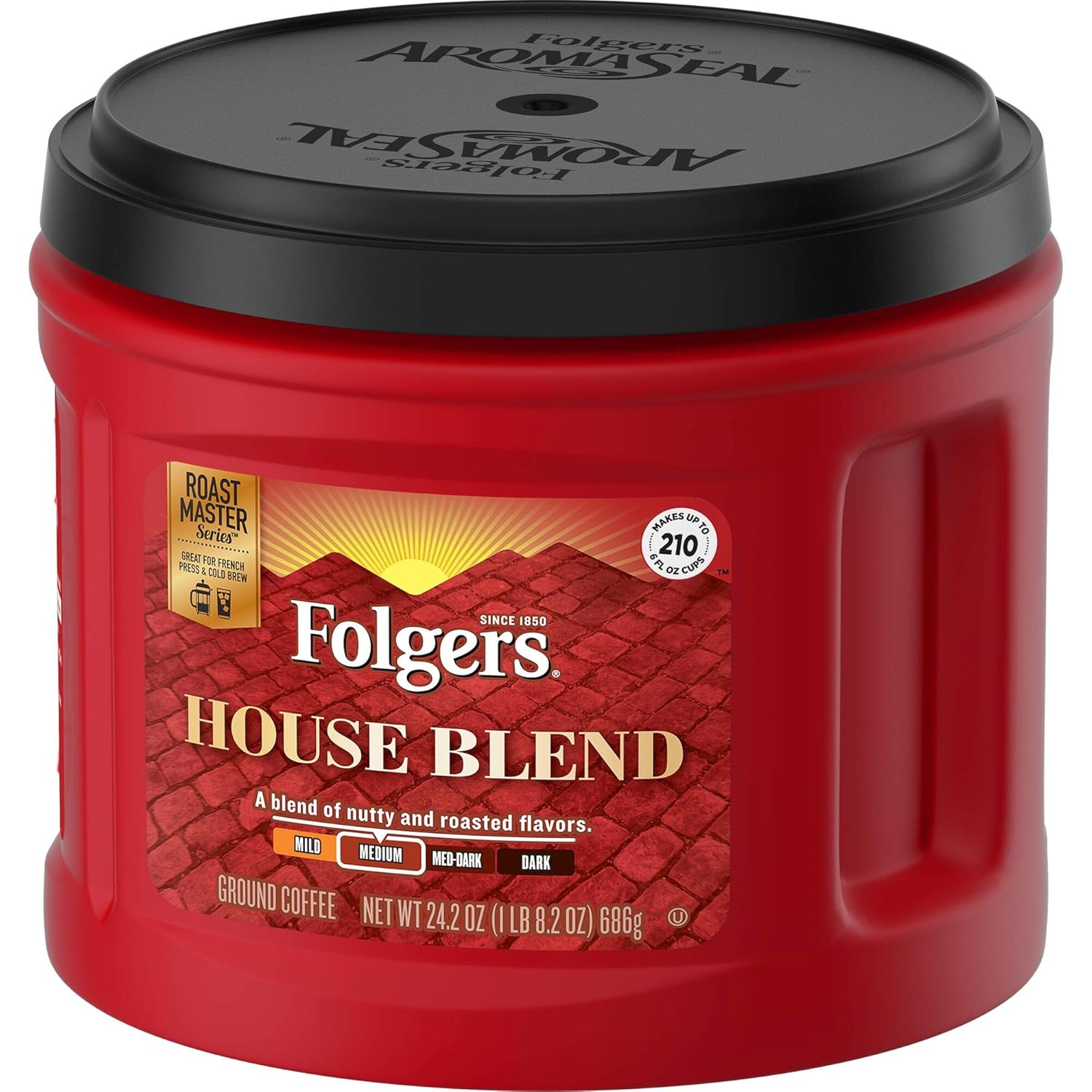 Folgers House Blend Medium Roast Ground Coffee, 24.2 Ounces