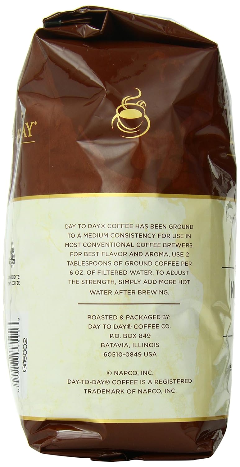 Day To Day Ground Coffee, Medium Roast, Morning Blend, 33 Ounce Bag (Pack of 1)