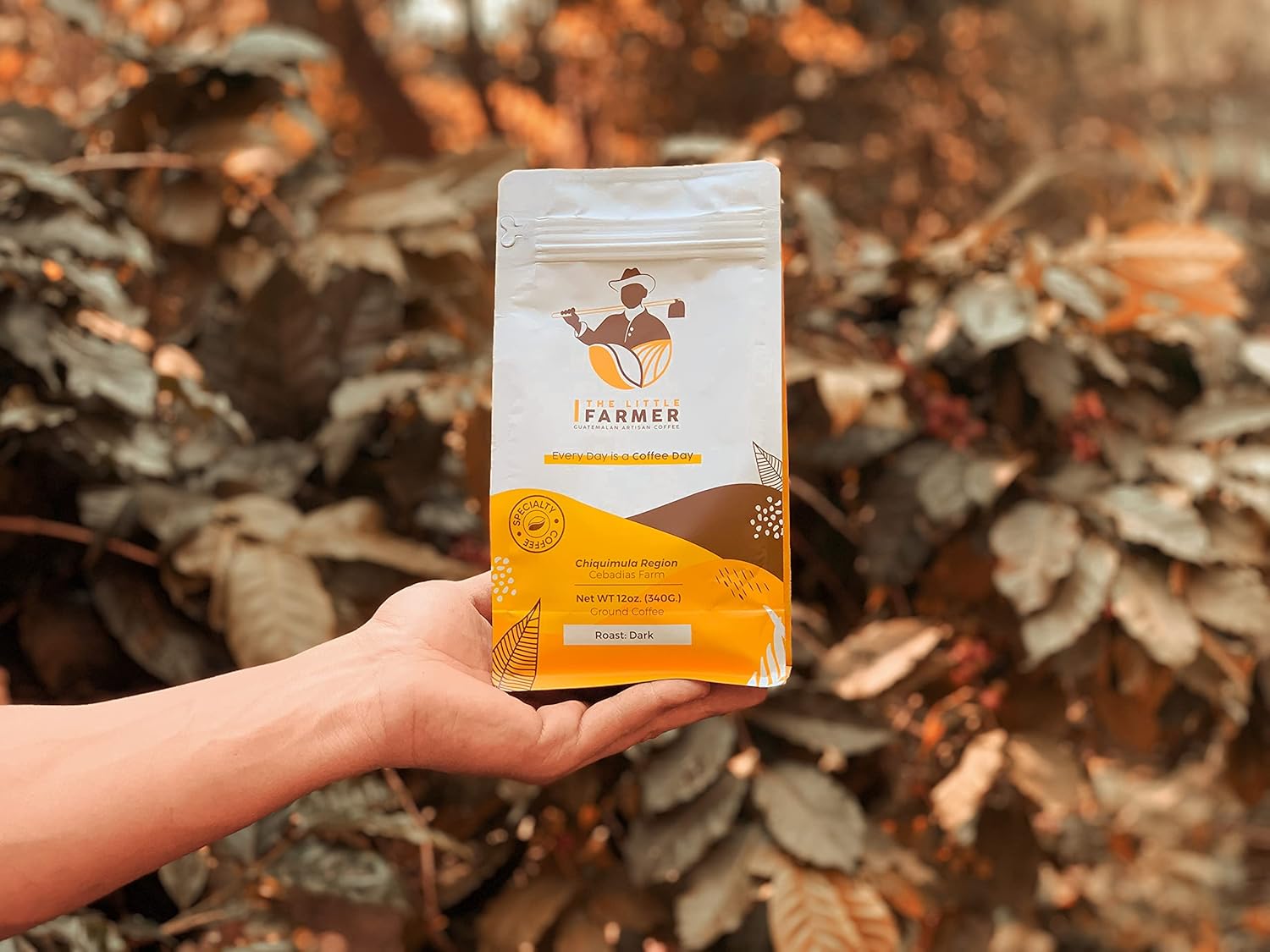 The Little Farmer Coffee, Guatemalan Ground Coffee, High Land Coffee [12 Oz.] The World's finest & smoothest Coffee - Artisan, Medium Roast, Low Acidity, Highland Specialty Coffee