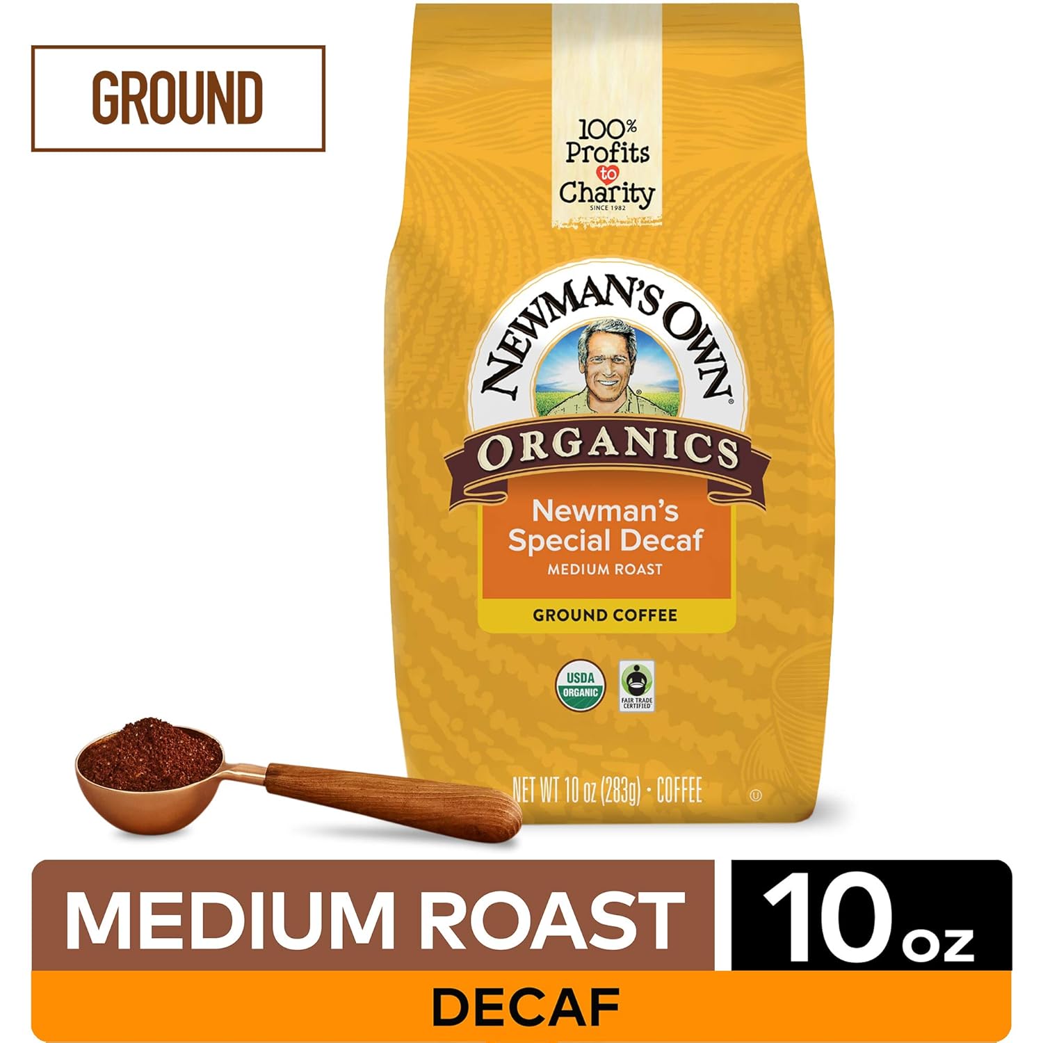 Newman's Own Organics Newman's Special Blend, Ground Coffee, Medium Roast, Bagged 10 oz (Pack of 4)