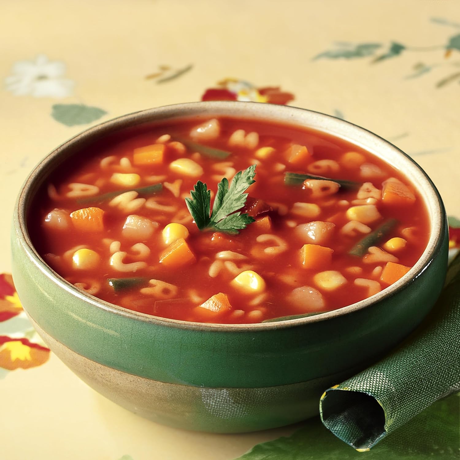 Amy’s Soup, Vegan Alphabet Soup, Low Fat, Made With Organic Potatoes, Carrots and Green Beans, Canned Soup, 14.1 Oz (12 Pack)