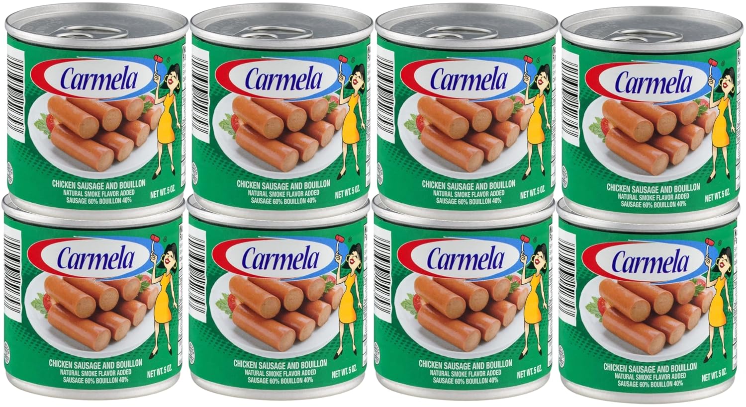 Carmela Chicken Sausage and Bouillon, Natural Smoke Flavor, 5 oz (Pack of 8)