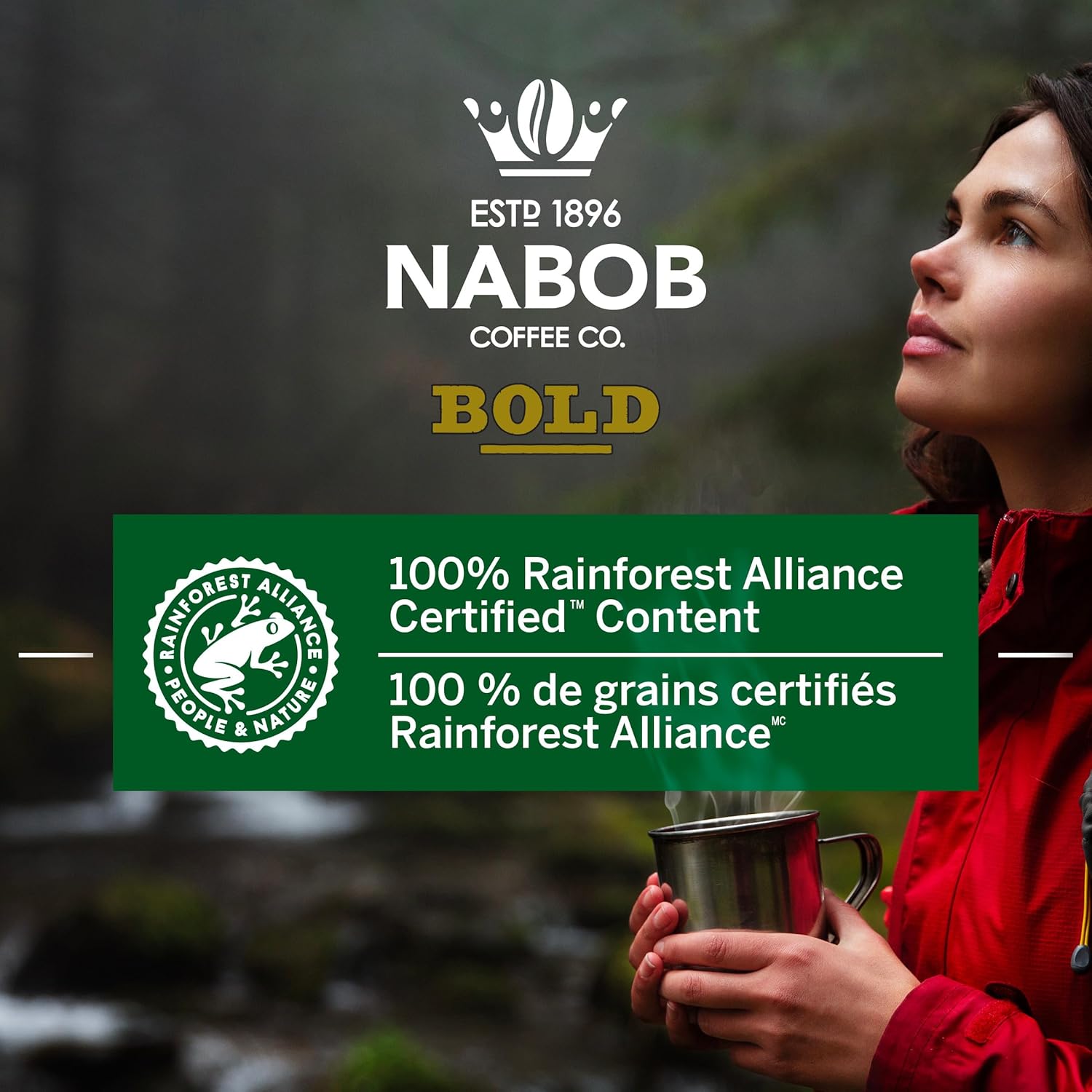 Nabob Bold Full City Dark - 340g/12 oz., Recyclable Flavor-Lock Package {Imported from Canada}