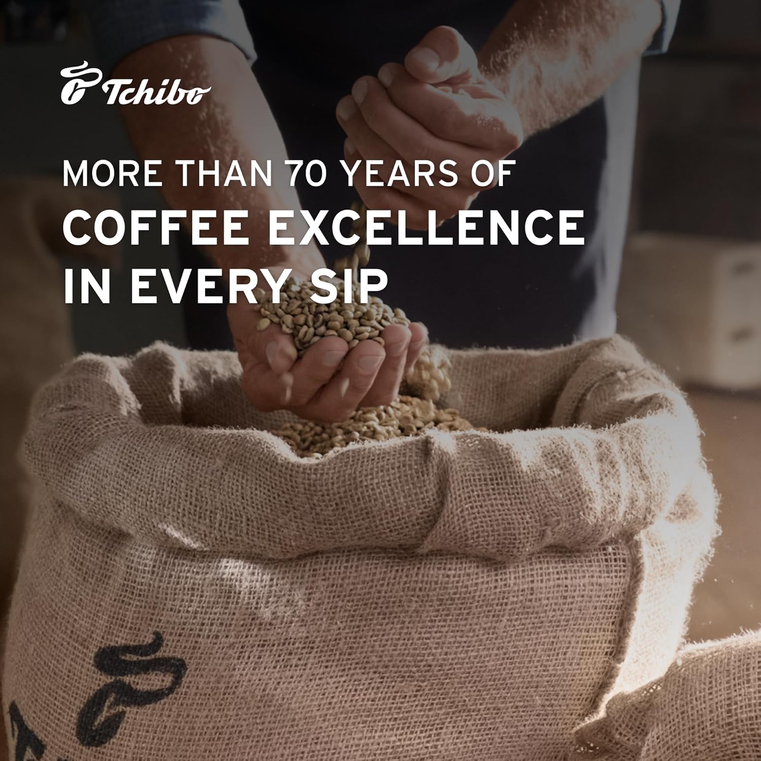 Tchibo Whole Bean Coffee - Beste Bohne - Light-Roasted Arabica and Robusta Beans for a Bold Taste and Delicately Spicy Aroma - Intensity 4/6, Acidity 4/6, Roast Level 2/6-17.63 oz