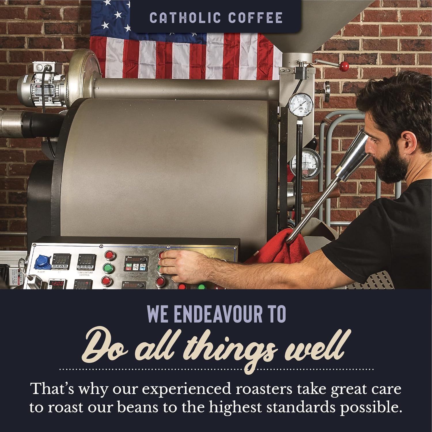 St. Benedict Chocolate Hazelnut Blend Medium Roast Catholic Coffee (Ground) 12 ounces - Small-Batch Crafted, For Catholic Faithful & Coffee Lovers