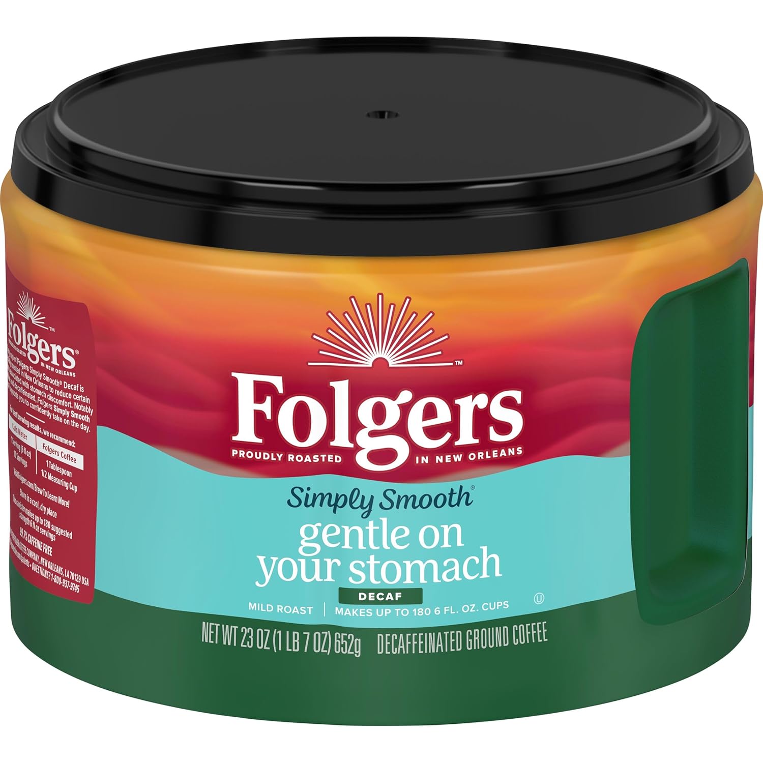 Folgers Simply Smooth Mild Roast Ground Coffee, 23 Ounces 9Pack fo 1)