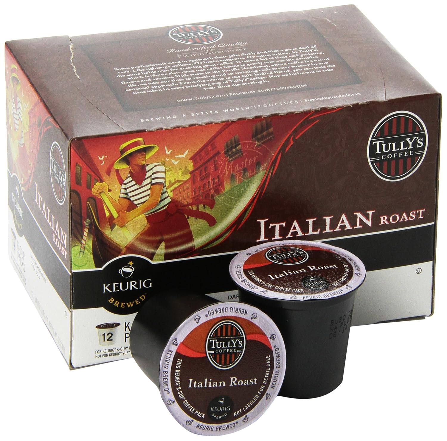 Tullys Italian Coffee K Cup (Pack of 3)