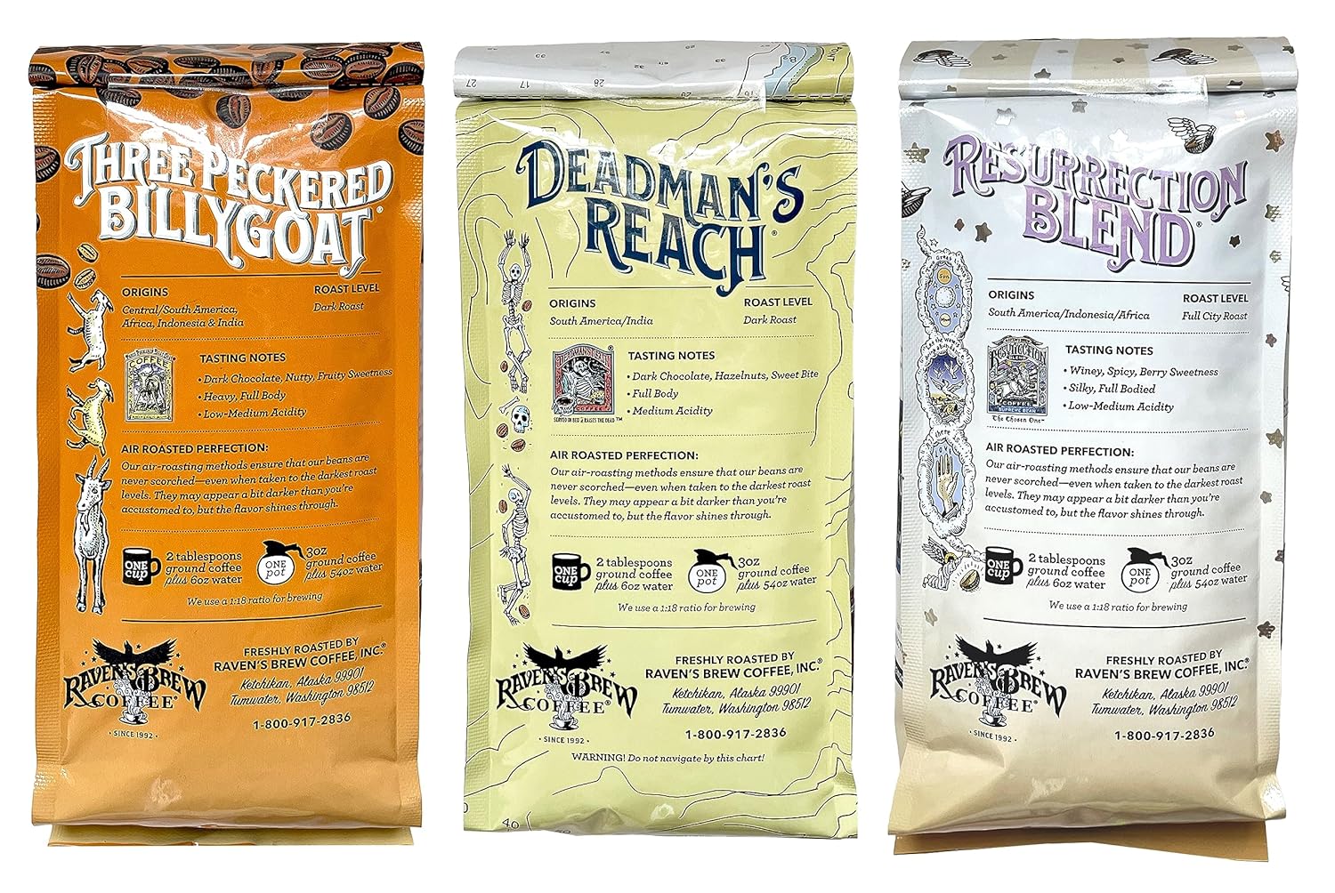 Ravens Brew Ground Coffee (Auto Drip) Variety Pack