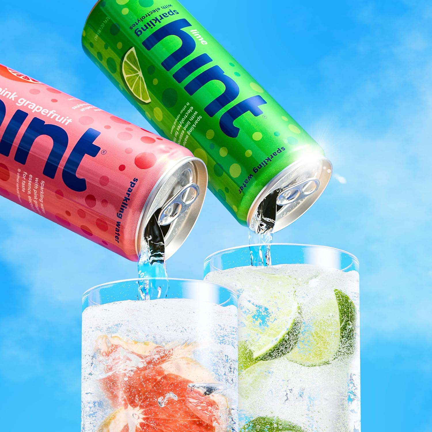 Hint Sparkling Water, Lime - Canned Flavored Water Beverages with Electrolytes, Zero Calories, and Sugar Free - 12 Fl Oz Cans (Pack of 12)