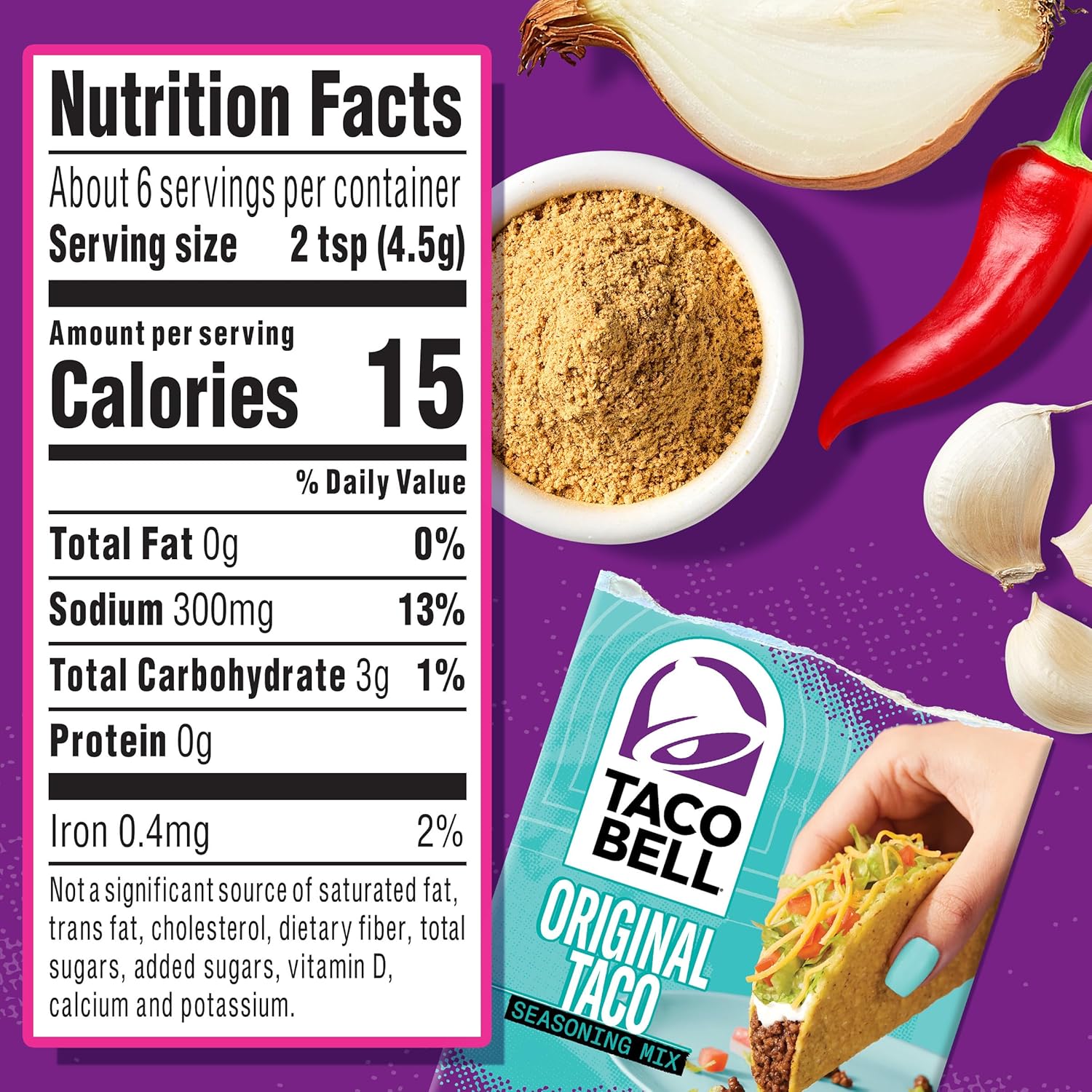 Taco Bell Original Taco Seasoning Mix (1 oz Packets (Pack of 24))