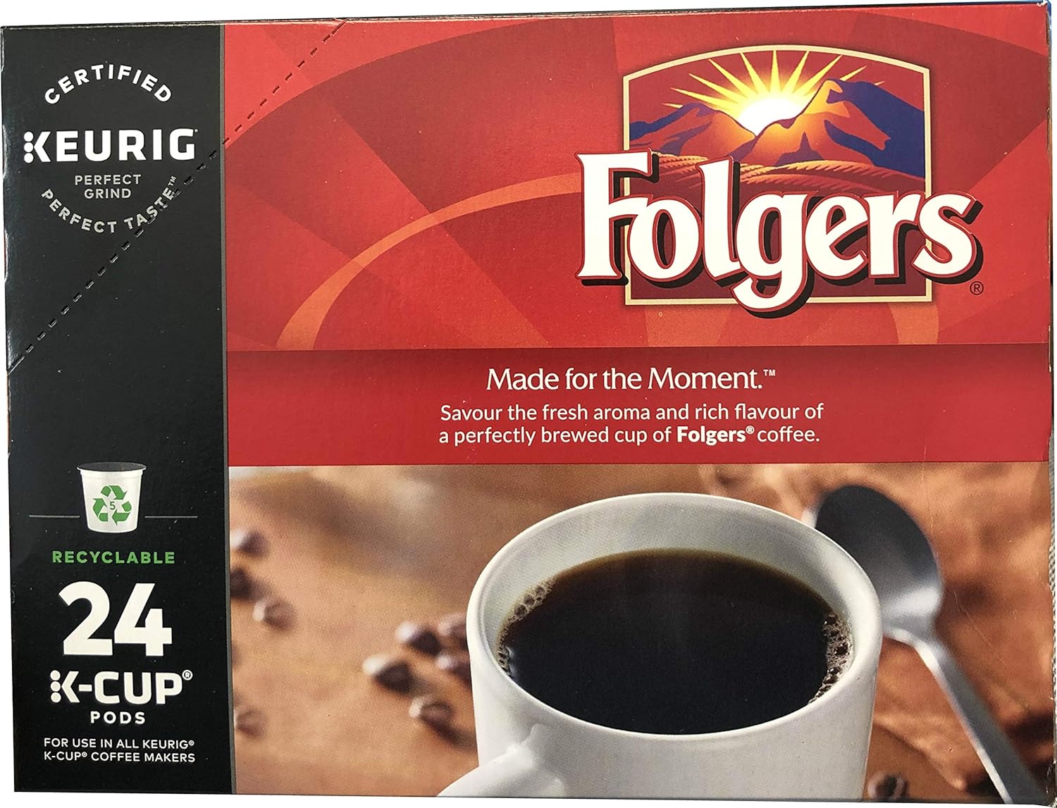 Folgers Lively Colombian Coffee K-Cups, 24 Count (Pack of 2)
