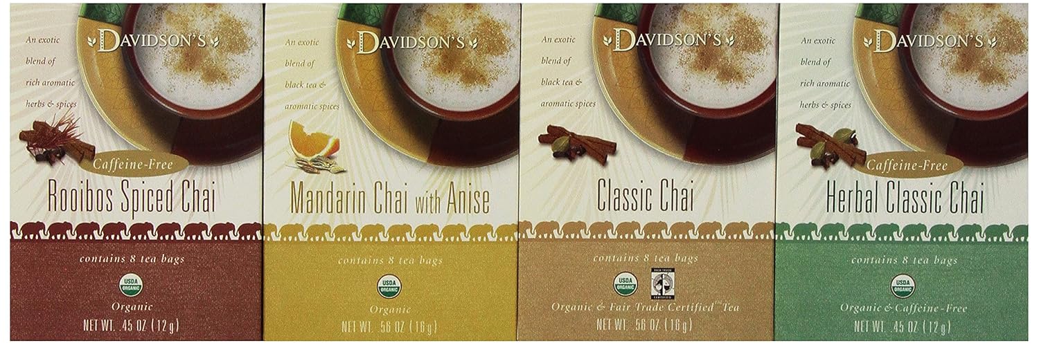 Davidson's Tea Assorted White, 8-Count Tea Bags (Pack Of 12)