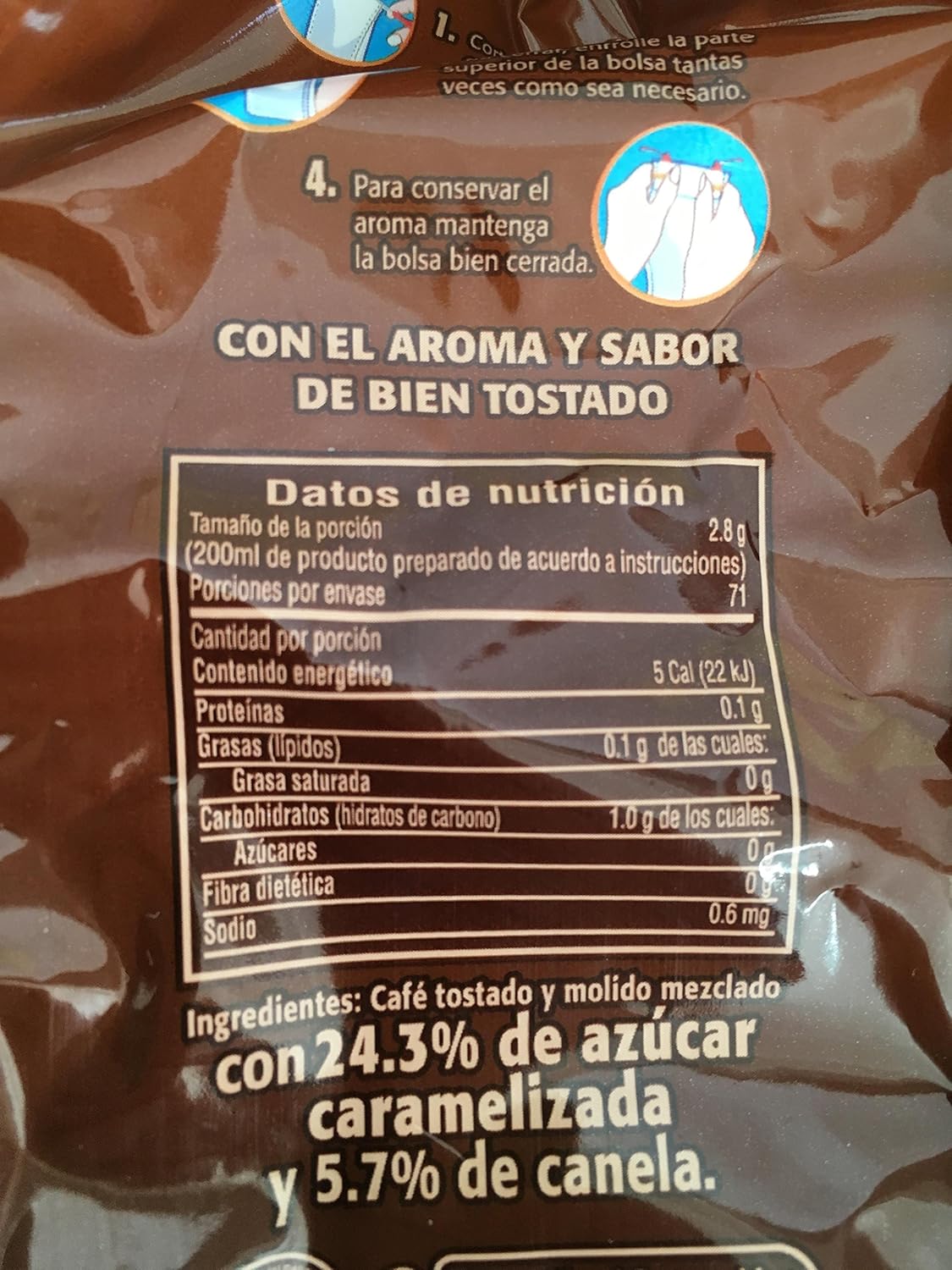 Cafe Legal Roasted Ground Coffee 7 ounces (Pack Of 2) Blend With Caramelized Sugar And Cinnamon - Cafe Legal Con Canela (2 Pack)