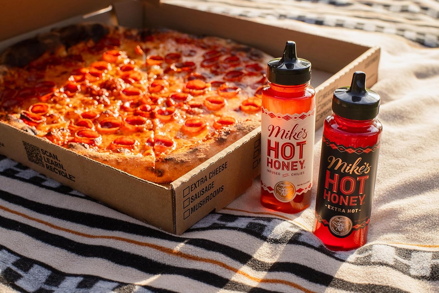 Mike's Hot Honey, America's #1 Brand of Hot Honey, Spicy Honey Infused with Chili Peppers, Certified Kosher, Gluten-Free, Paleo-Friendly, Sweet Heat, Perfect for Hot Sauce Lovers (10oz Bottle, 2 Pack)