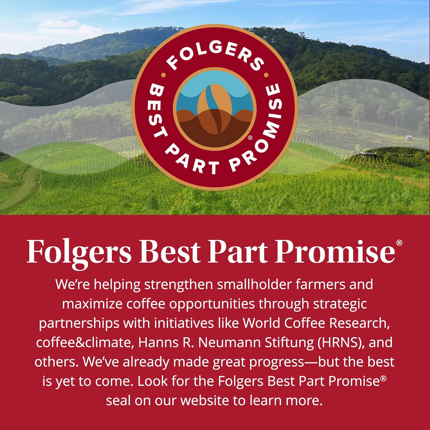 Folgers Colombian Medium Roast Ground Coffee, 22.6 Ounces (Pack of 6)