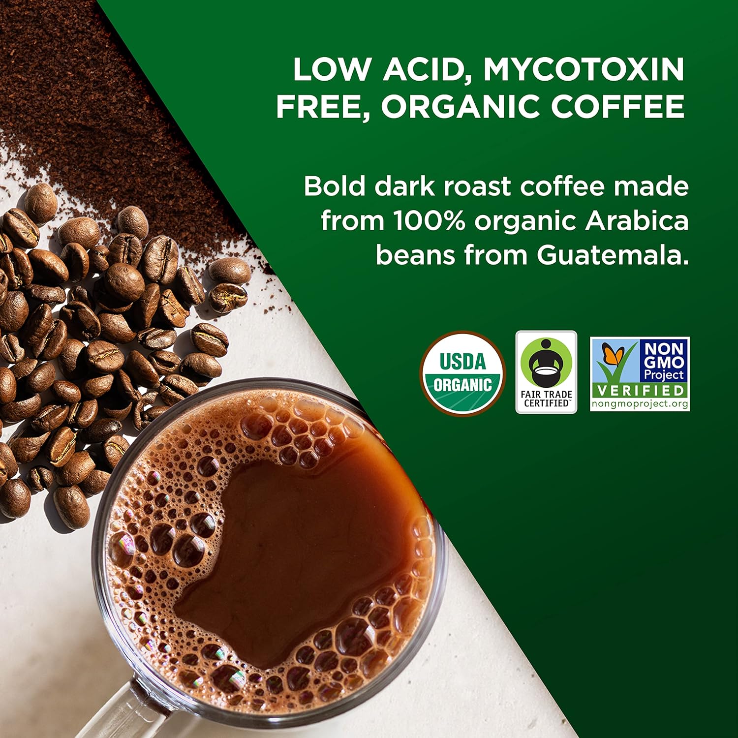 VitaCup Perfect Low Acid Ground Coffee, 11 oz & Keto + Collagen Vanilla Creamer, 10 oz | Infused with Superfoods (Collagen, Coconut Water, MCT, Dairy-Free) for body and brain health