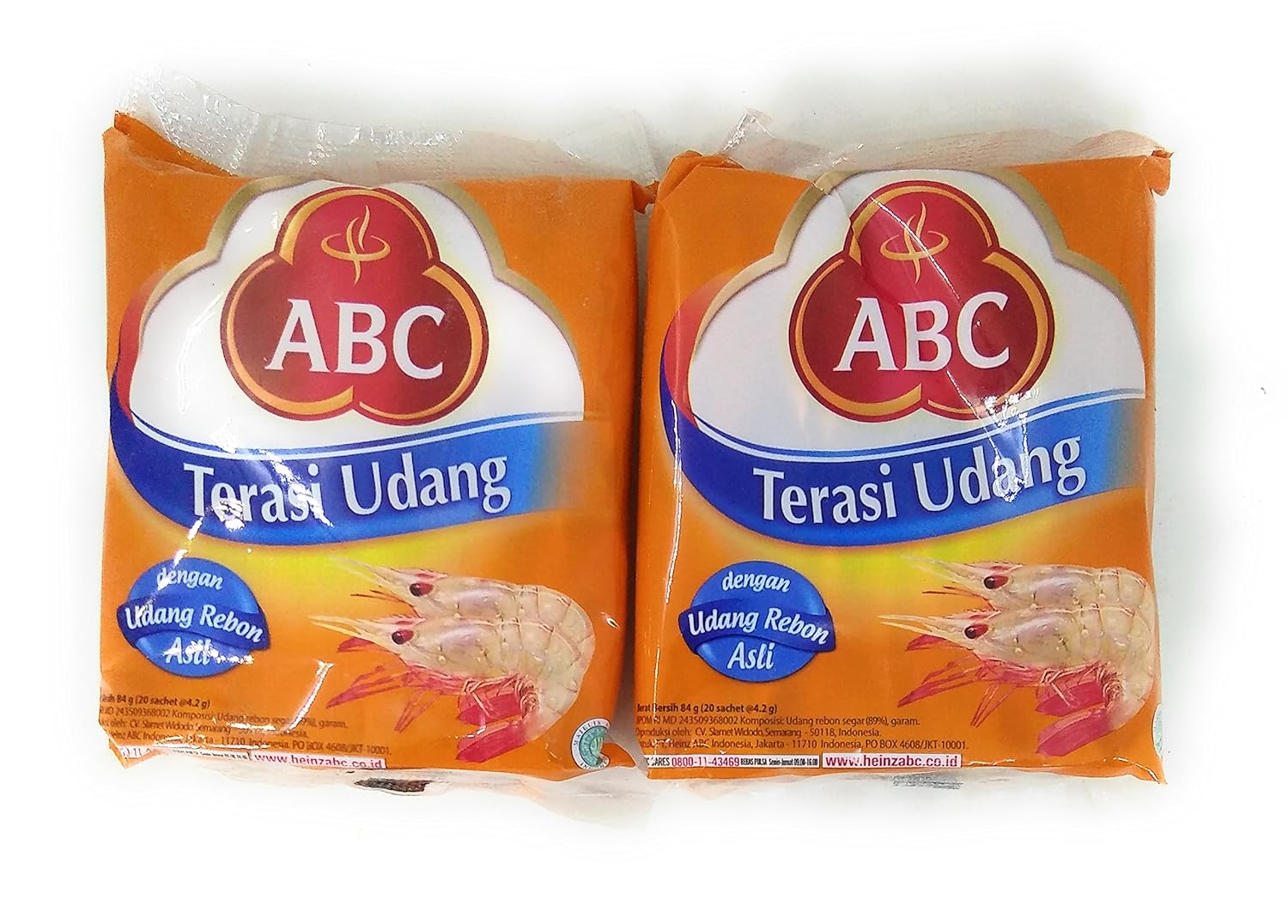 ABC Terasi Udang single-use type 20 x 4.2g, 84 Gram (Pack of 2)