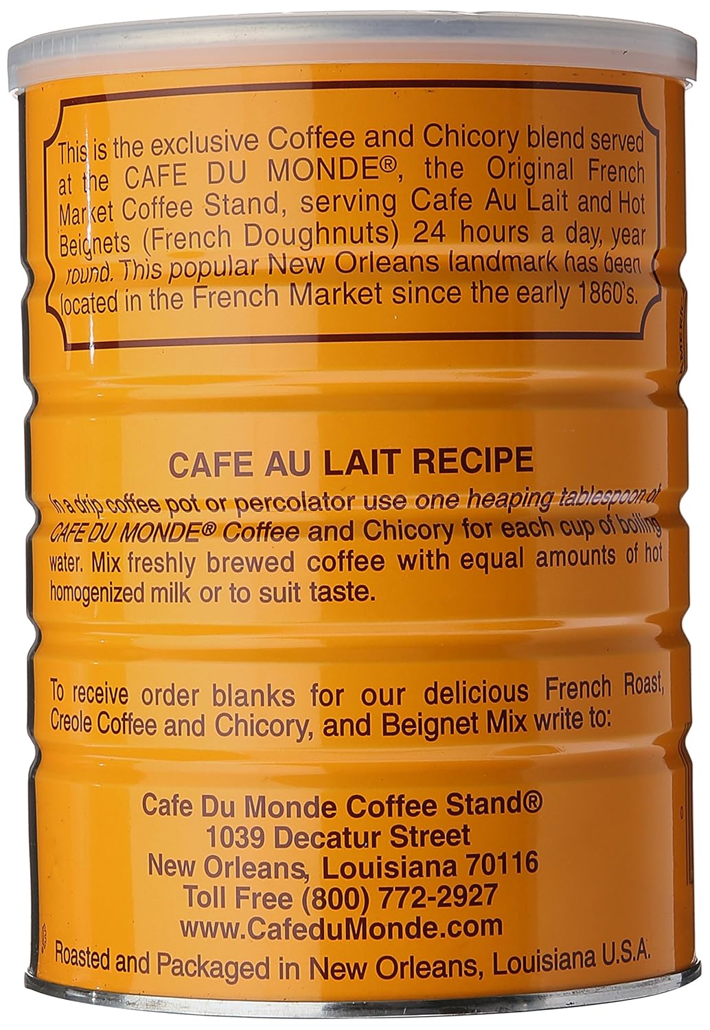 Cafe Du Monde Coffee Chicory, 15 Ounce Ground (Pack of 2)