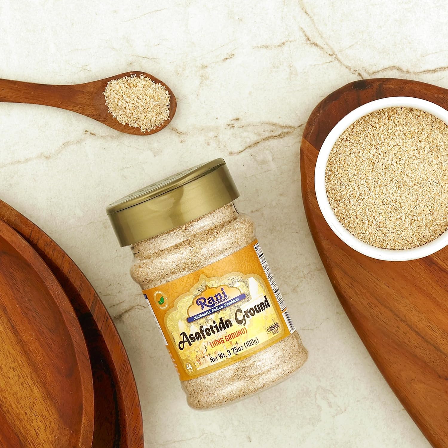 Rani Asafetida (Hing) Ground 3.75oz (106g) PET Jar ~ All Natural | Salt Free | Vegan | Non-GMO | Asafoetida Indian Spice | Best for Onion Garlic Substitute