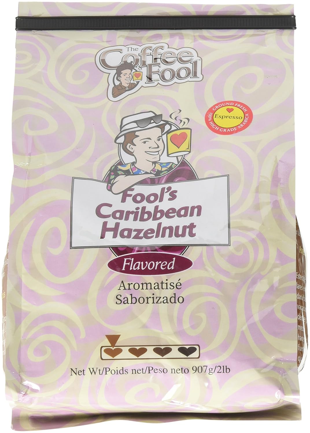 Coffee Fool’s Caribbean Hazelnut, 2 Pound (Espresso)