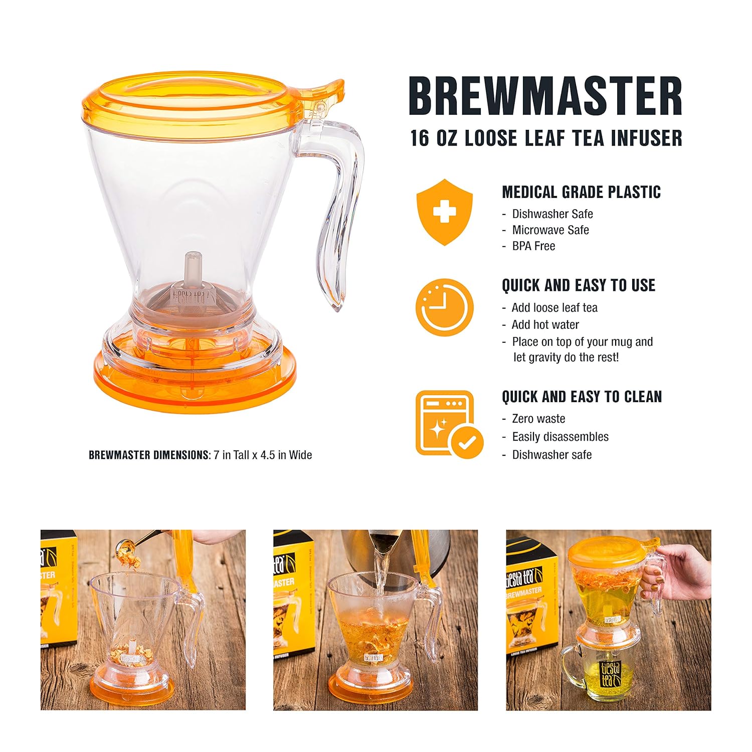 Tiesta Tea - Ultimate Live Kit | Loose Leaf | Tea Starter Kit with High to Non-Caffeinated Blends | Hot & Iced Brews | Includes Black, Green, Herbal Sample Bags and 16oz Bottom Dispensing Infuser