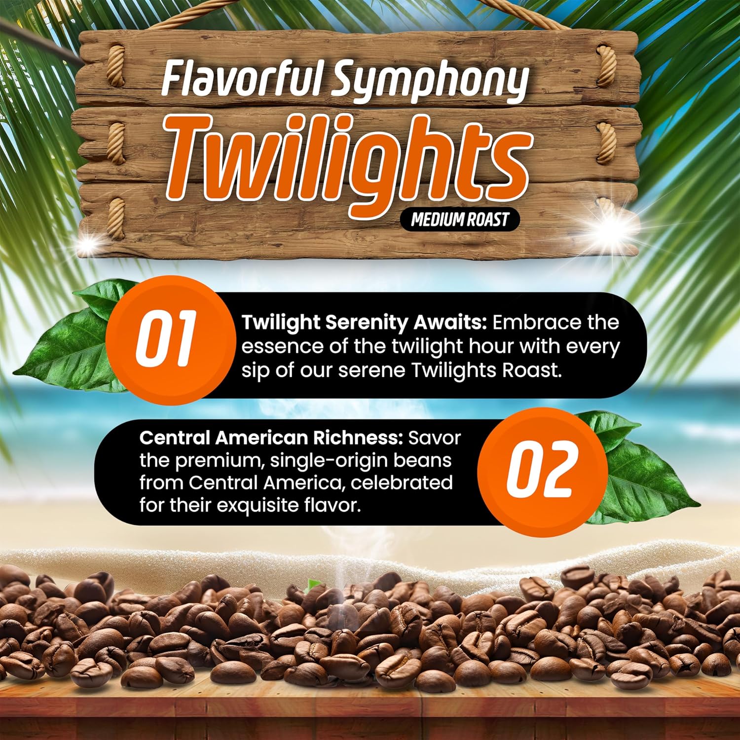 South Beach Epic Java Twilights Premium Gourmet Medium Roast | Pre-Ground Coffee 100% Arabica | Ethically Sourced Central American Single-Origin | 12 oz - Smooth Taste Ready to Brew