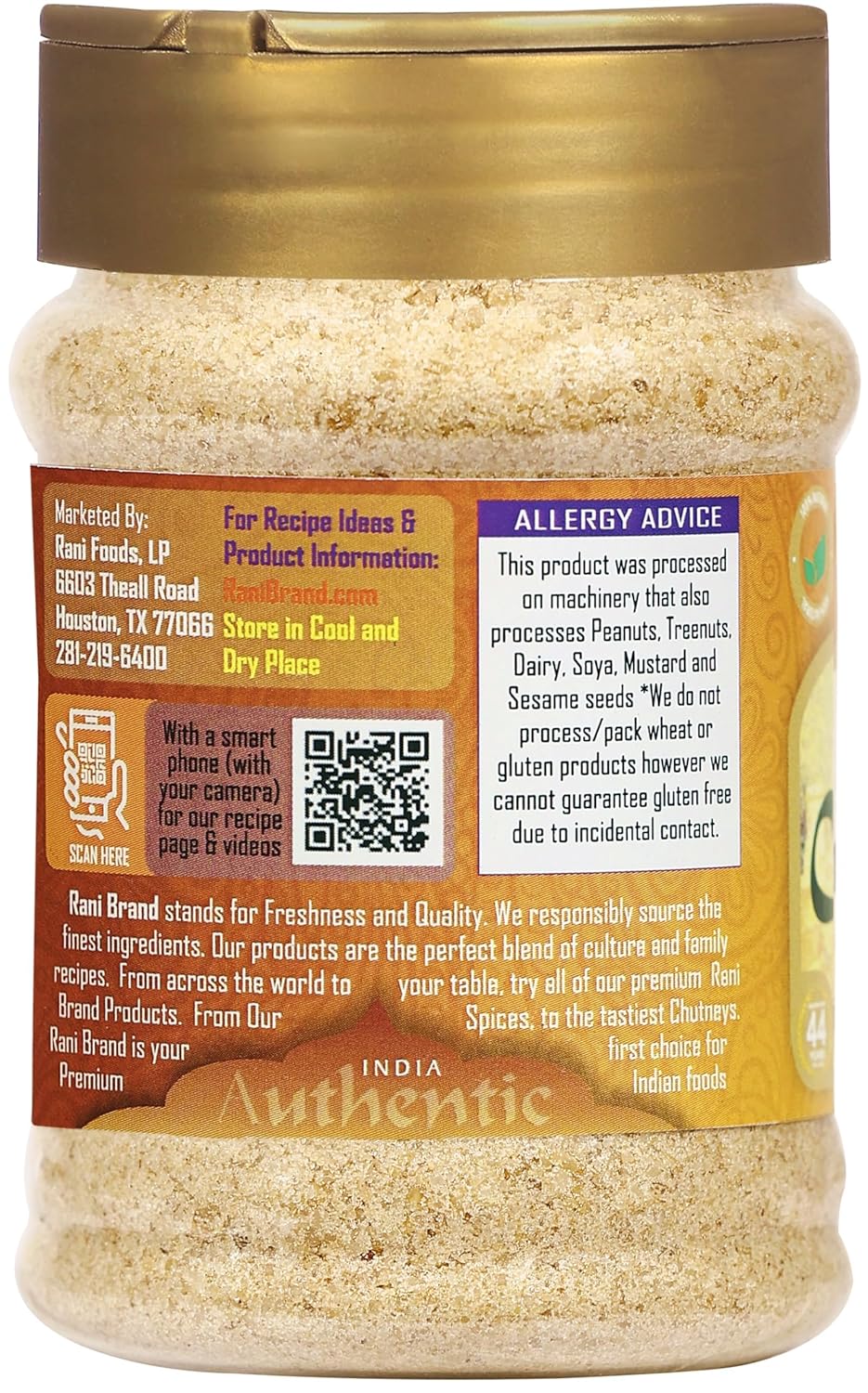Rani Asafetida (Hing) Ground 3.75oz (106g) PET Jar ~ All Natural | Salt Free | Vegan | Non-GMO | Asafoetida Indian Spice | Best for Onion Garlic Substitute