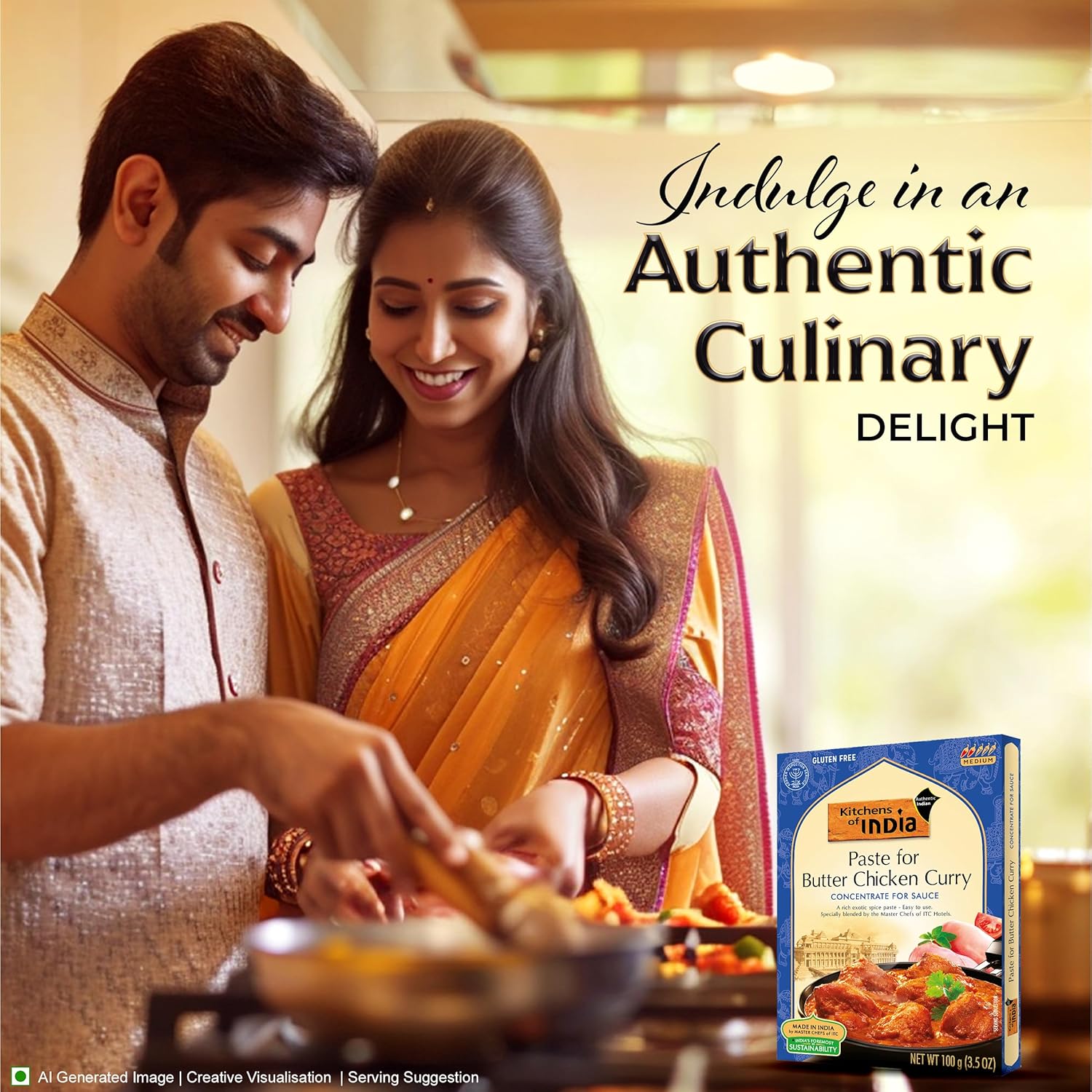 Kitchens Of India Paste for Butter Chicken Curry, 3.5-Ounce Boxes (Pack of 6)