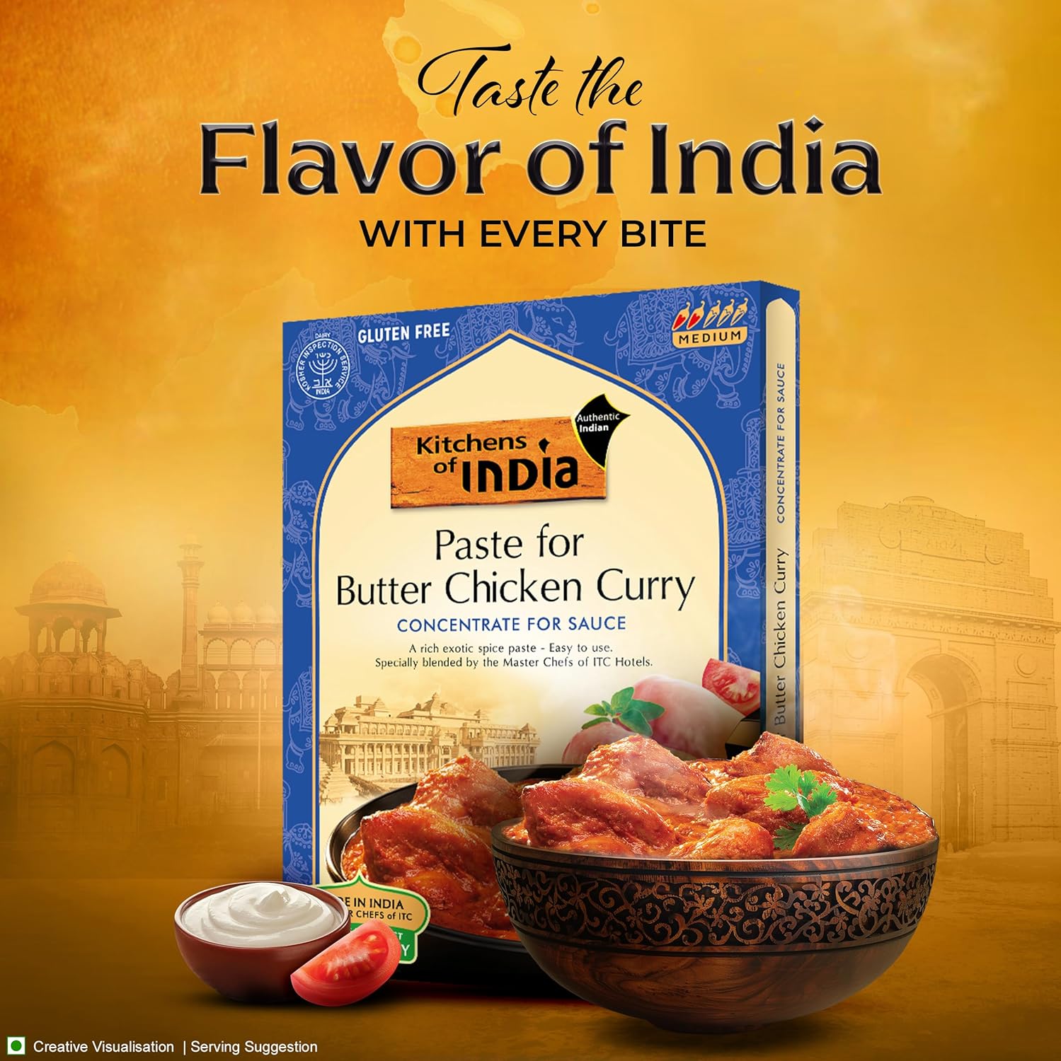 Kitchens Of India Paste for Butter Chicken Curry, 3.5-Ounce Boxes (Pack of 6)